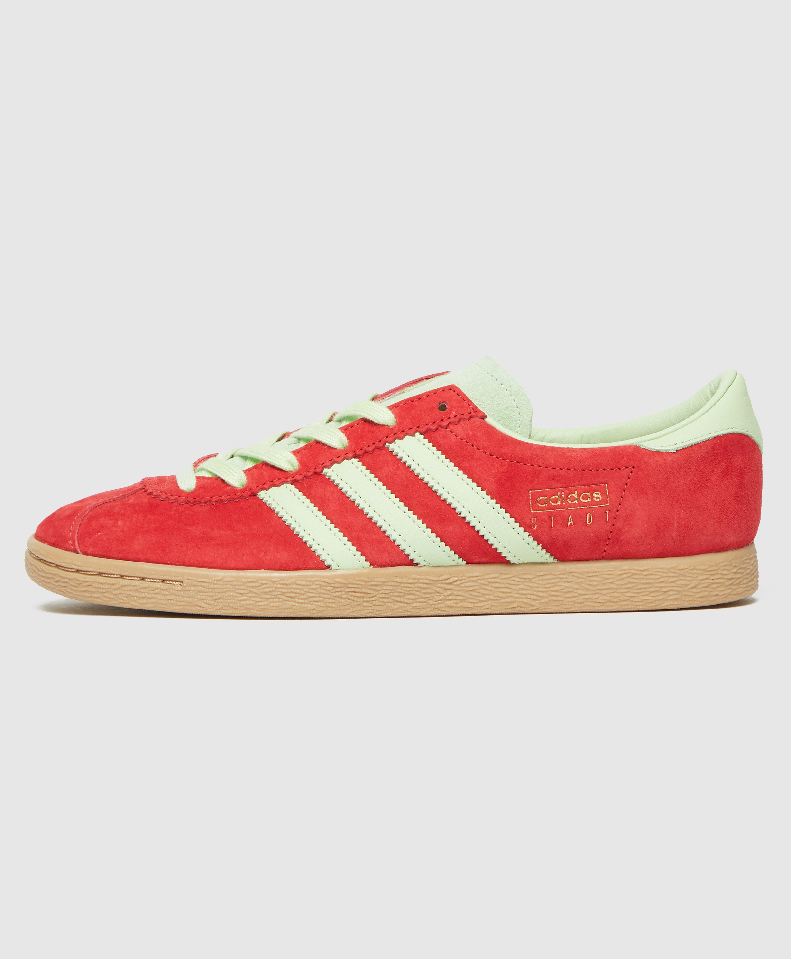 adidas Leather Stadt in Red for Men - Lyst