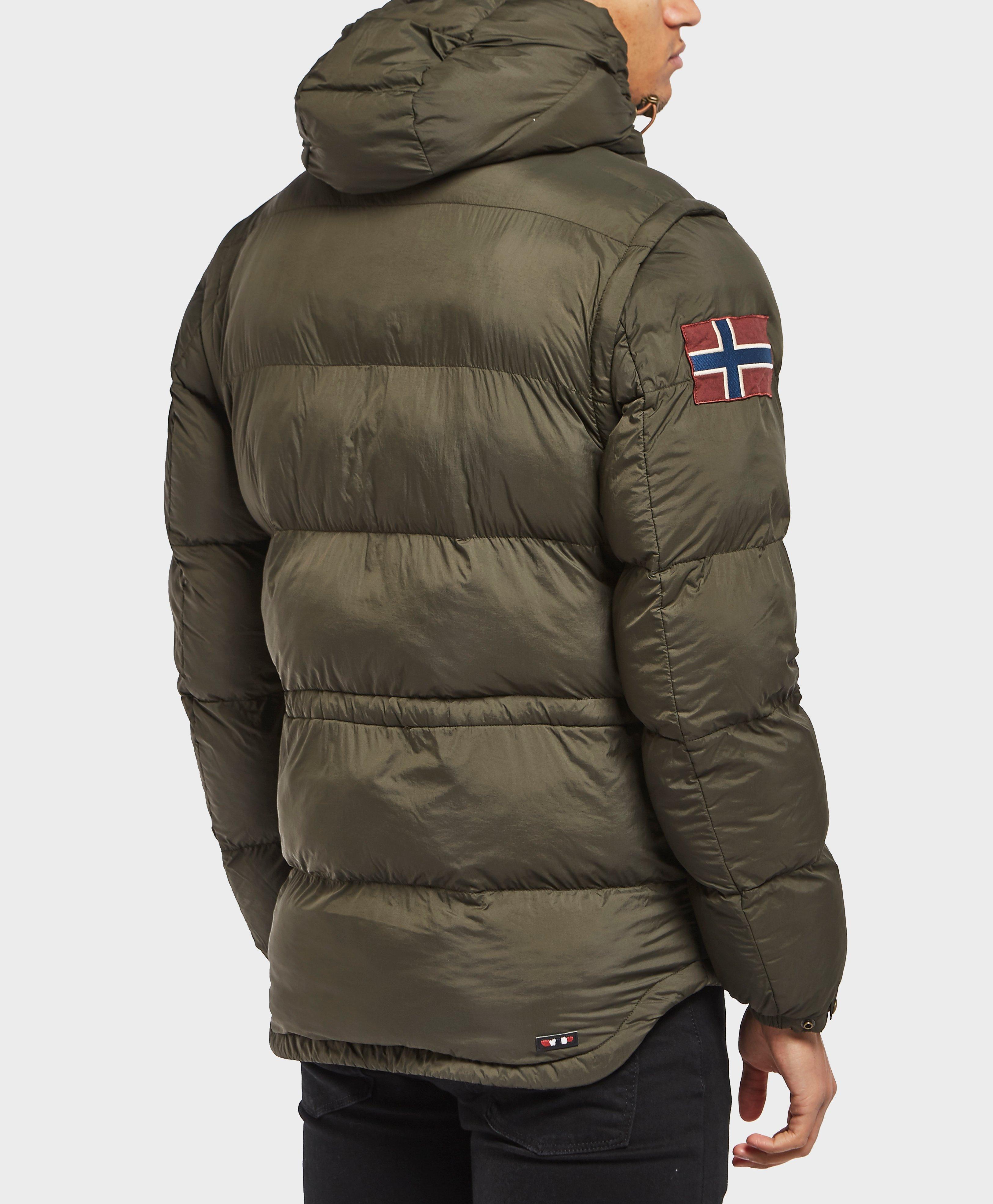 Napapijri Fleece Arctic Down Padded Jacket in Green for Men Lyst