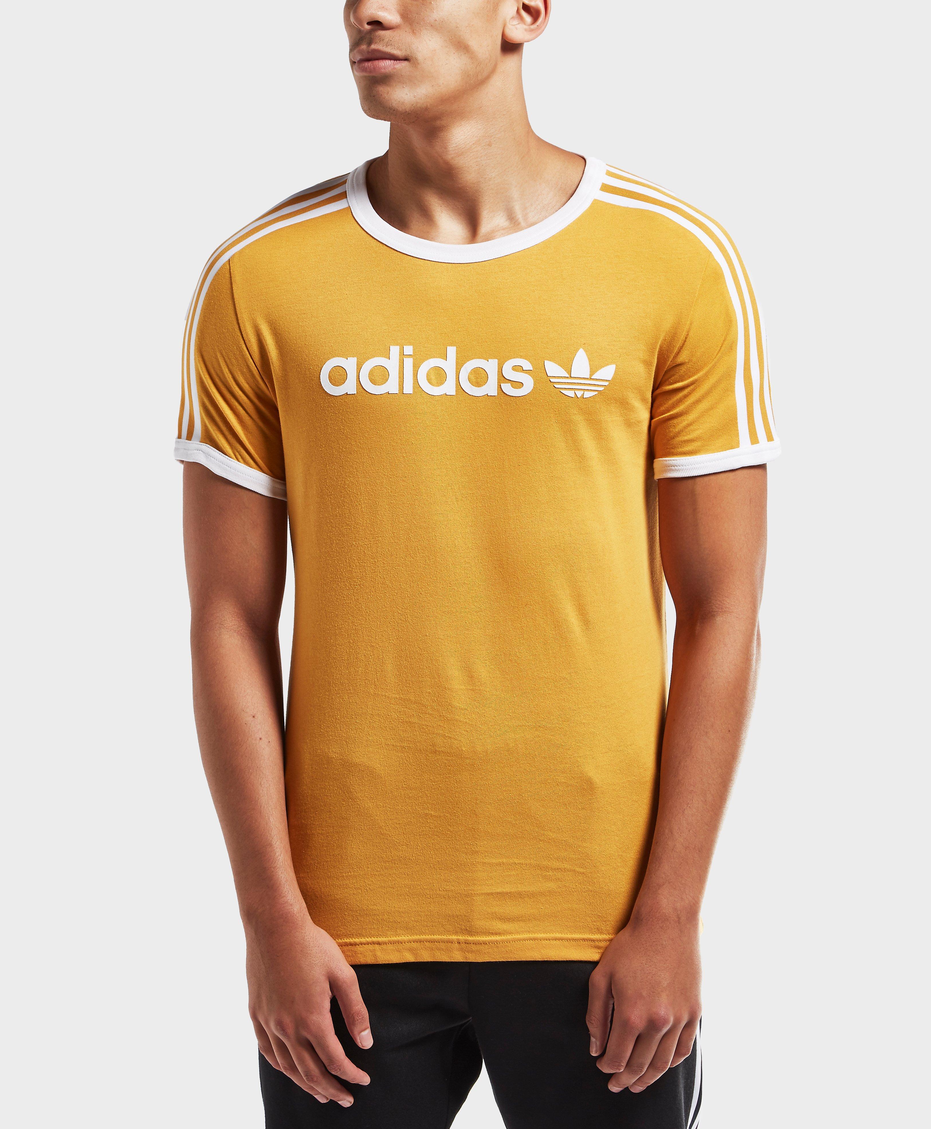 adidas originals yellow t shirt