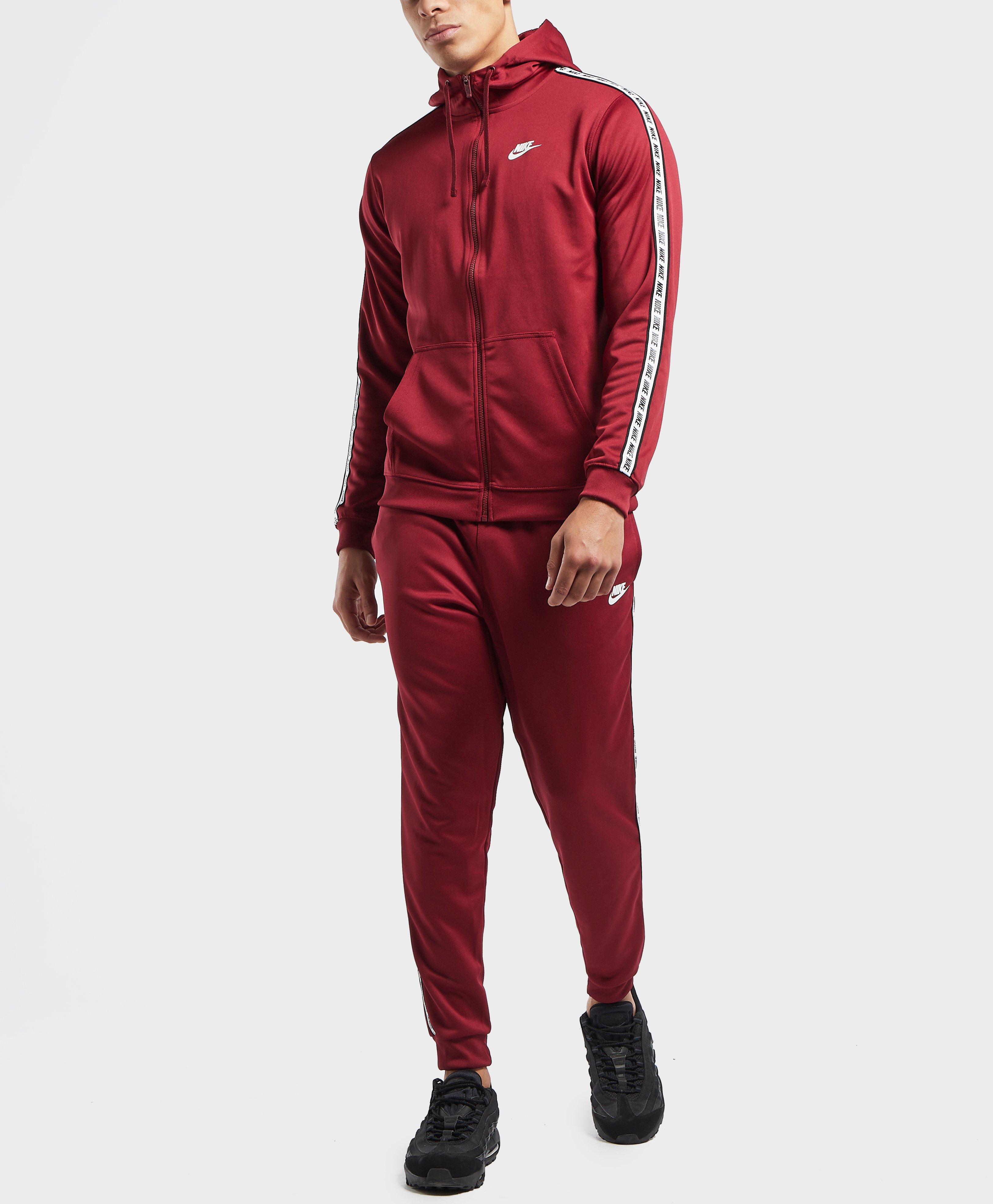 Nike Synthetic Gel Tape Full Zip Hoodie in Red for Men - Lyst