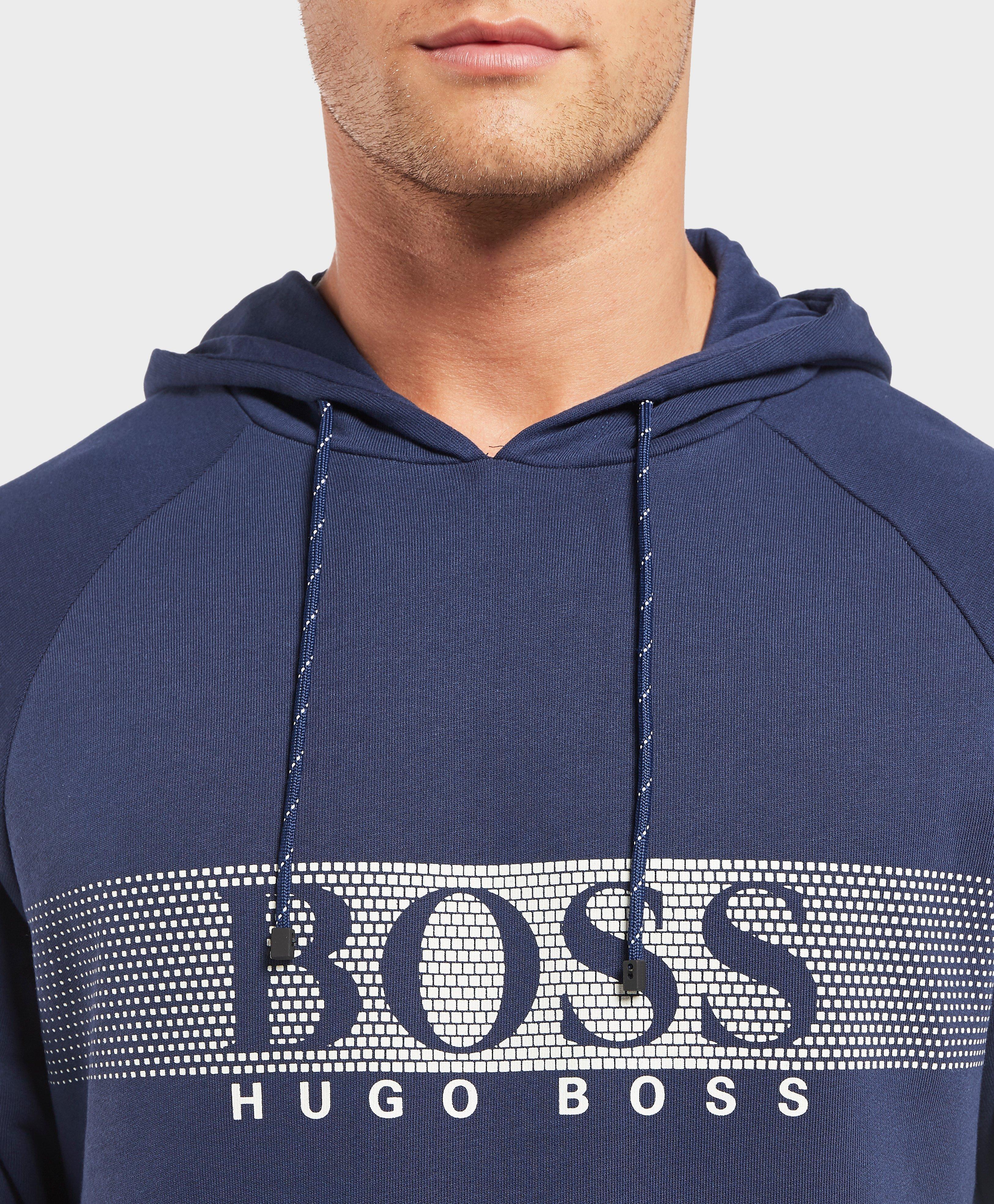 boss panel logo overhead hoodie