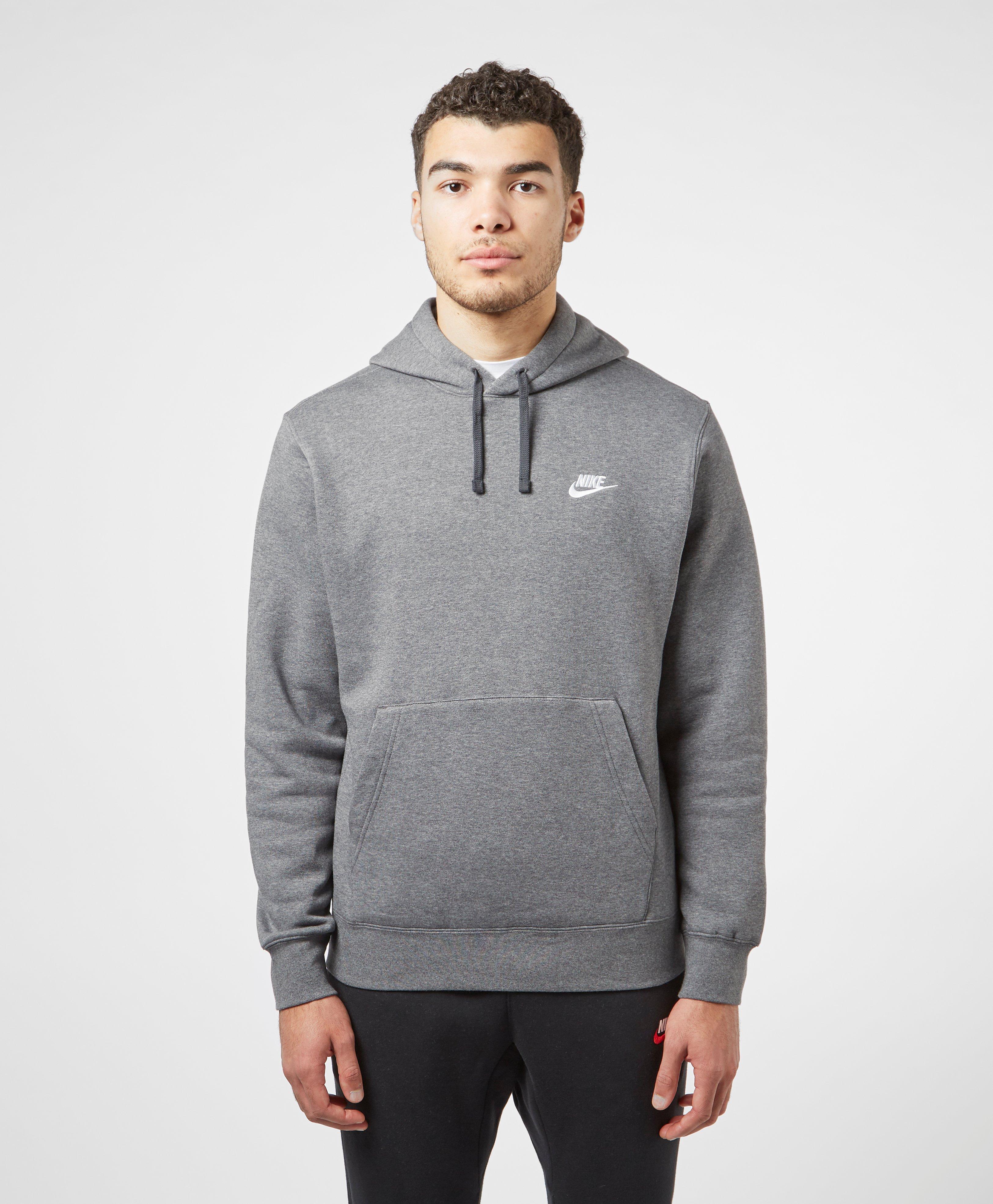 Nike Cotton Club Fleece Hoodie in Grey (Gray) for Men - Lyst
