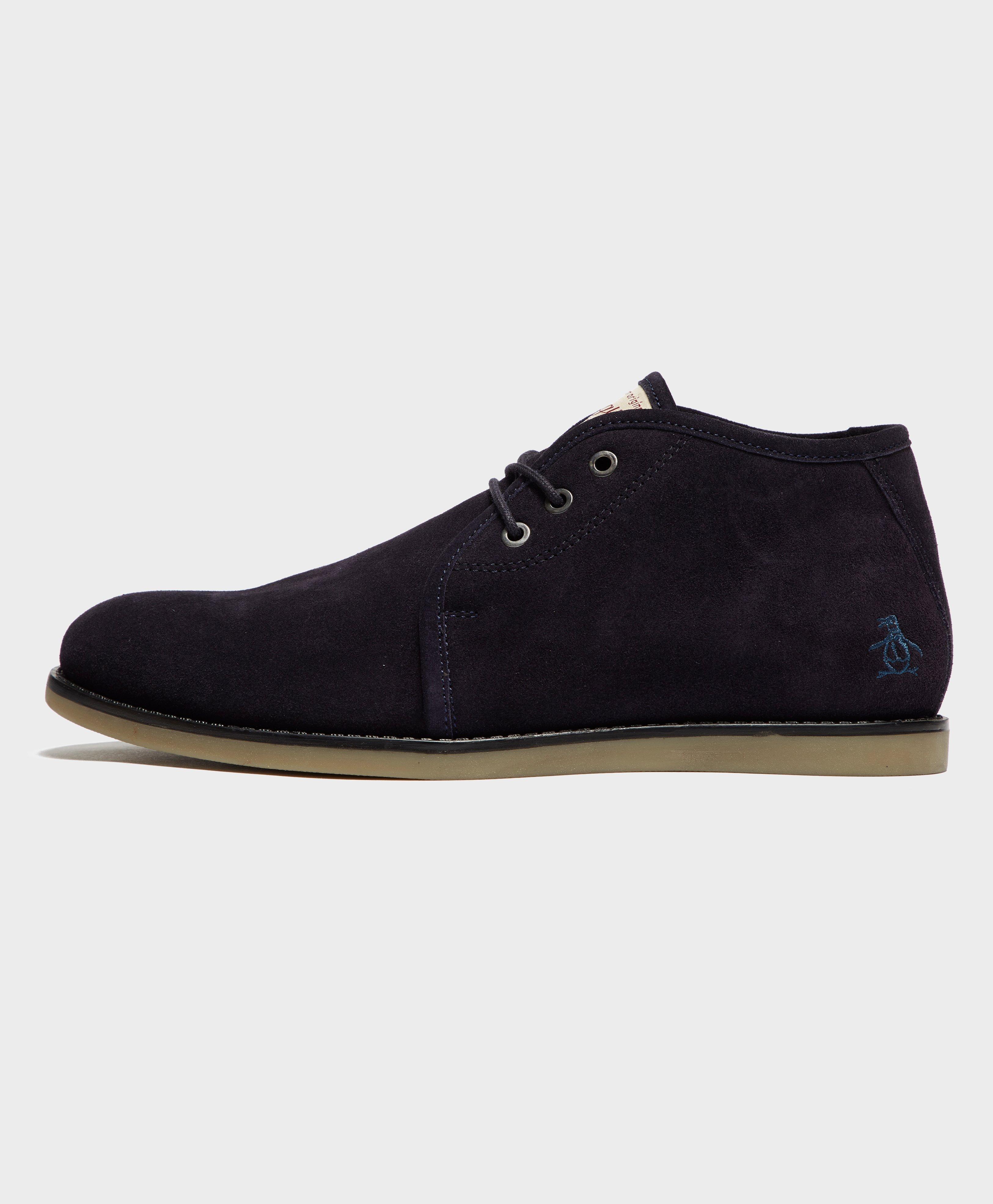 original penguin mens lawyer suede boots black