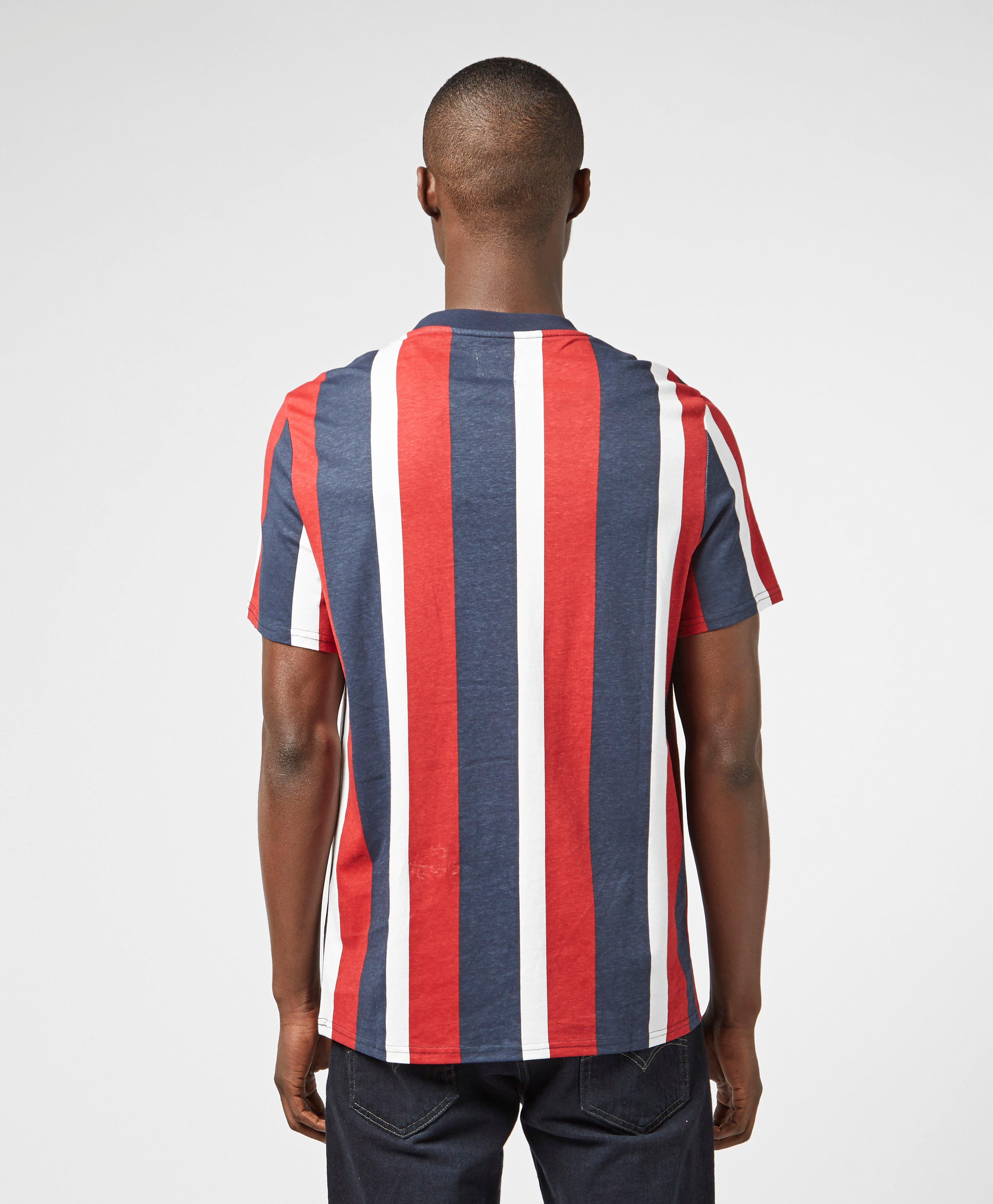 guess t shirt vertical stripes