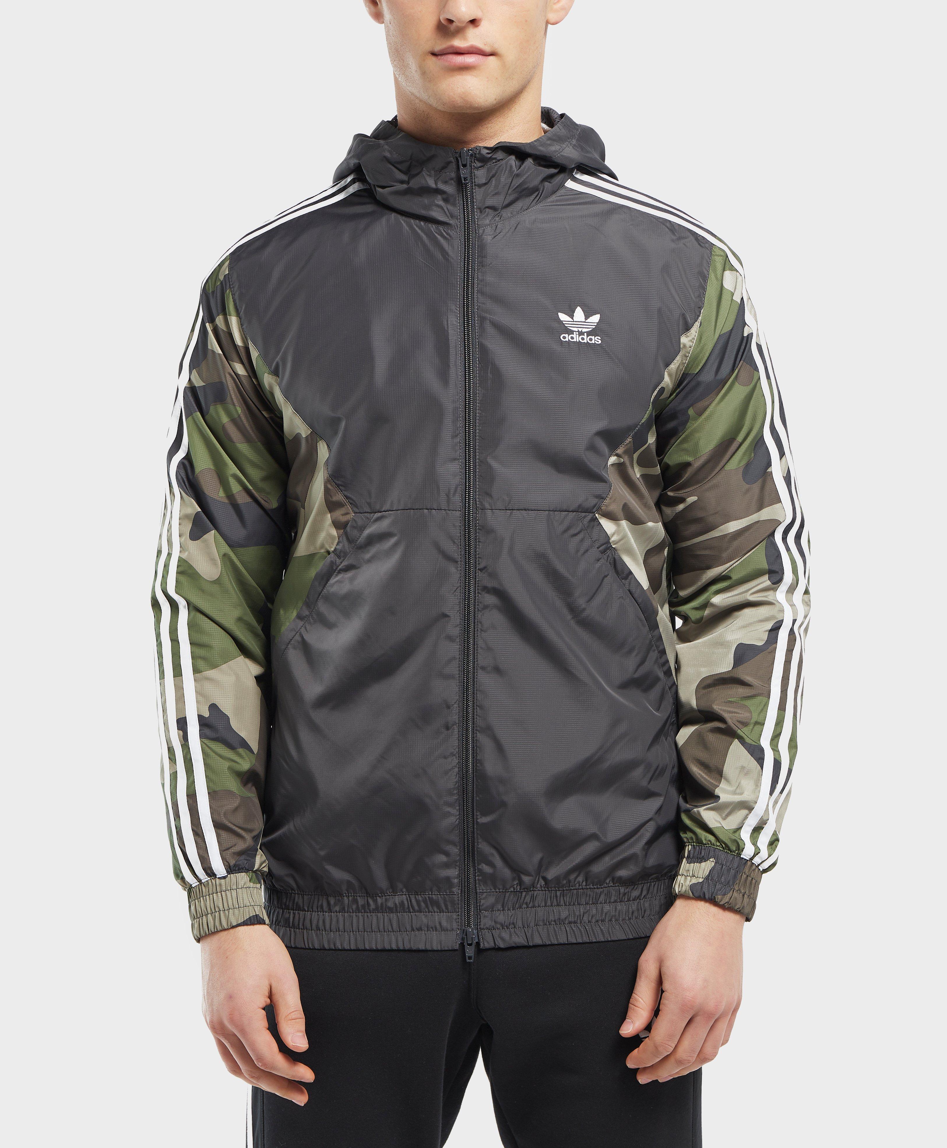 adidas camo windbreaker men's