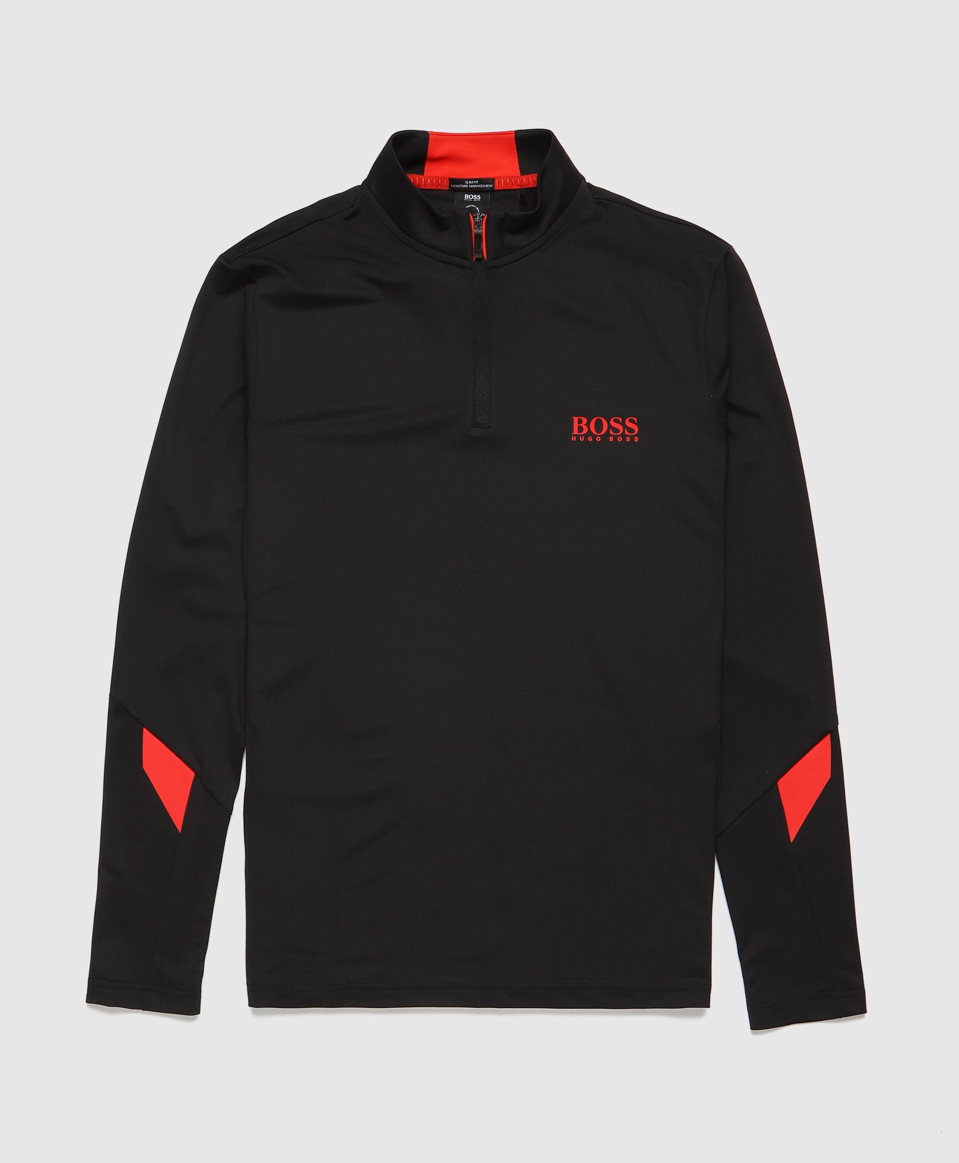 hugo boss half zip hoodie