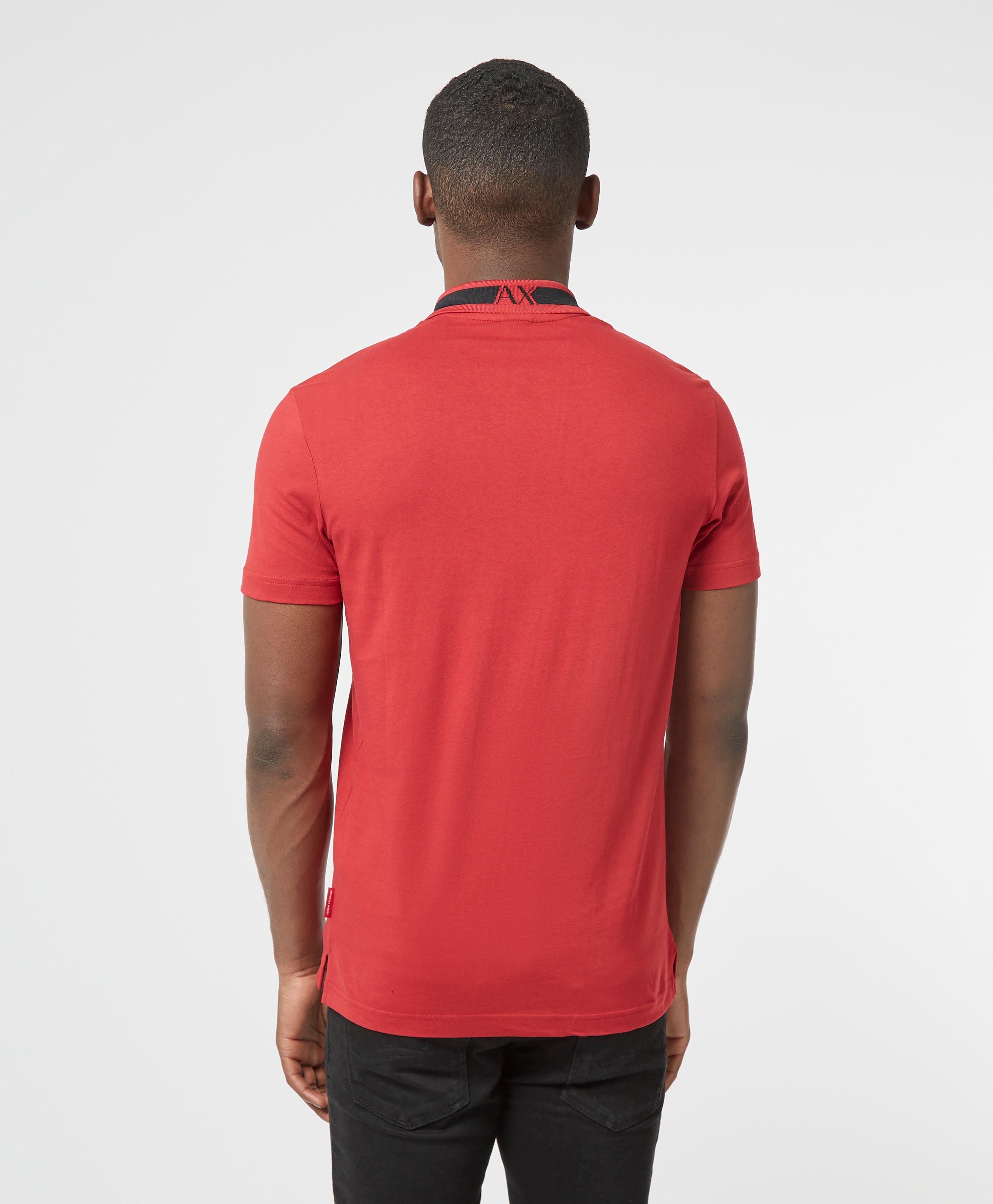 armani exchange red polo