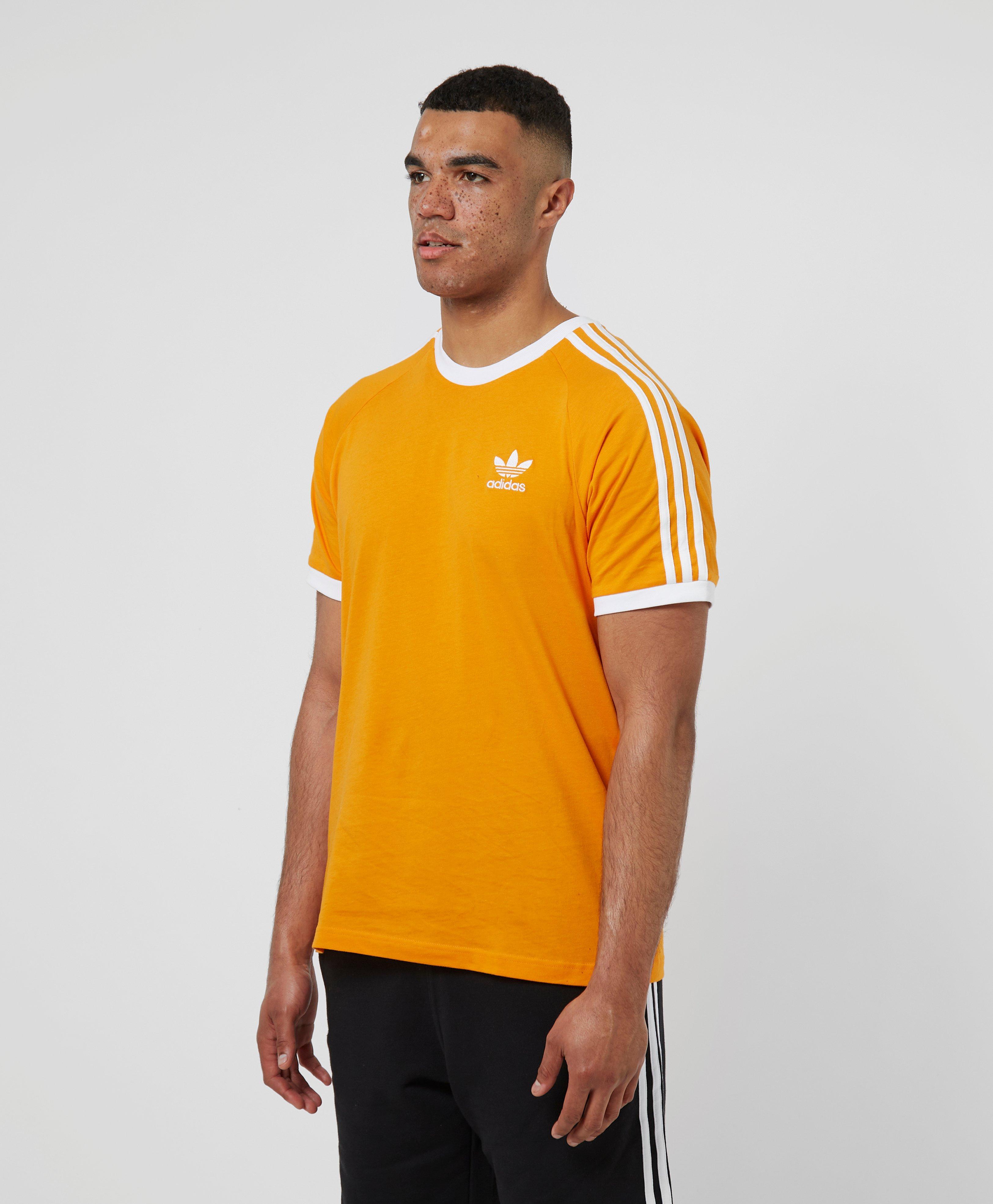 adidas Originals Cotton 3-stripes California T-shirt in Orange for Men |  Lyst