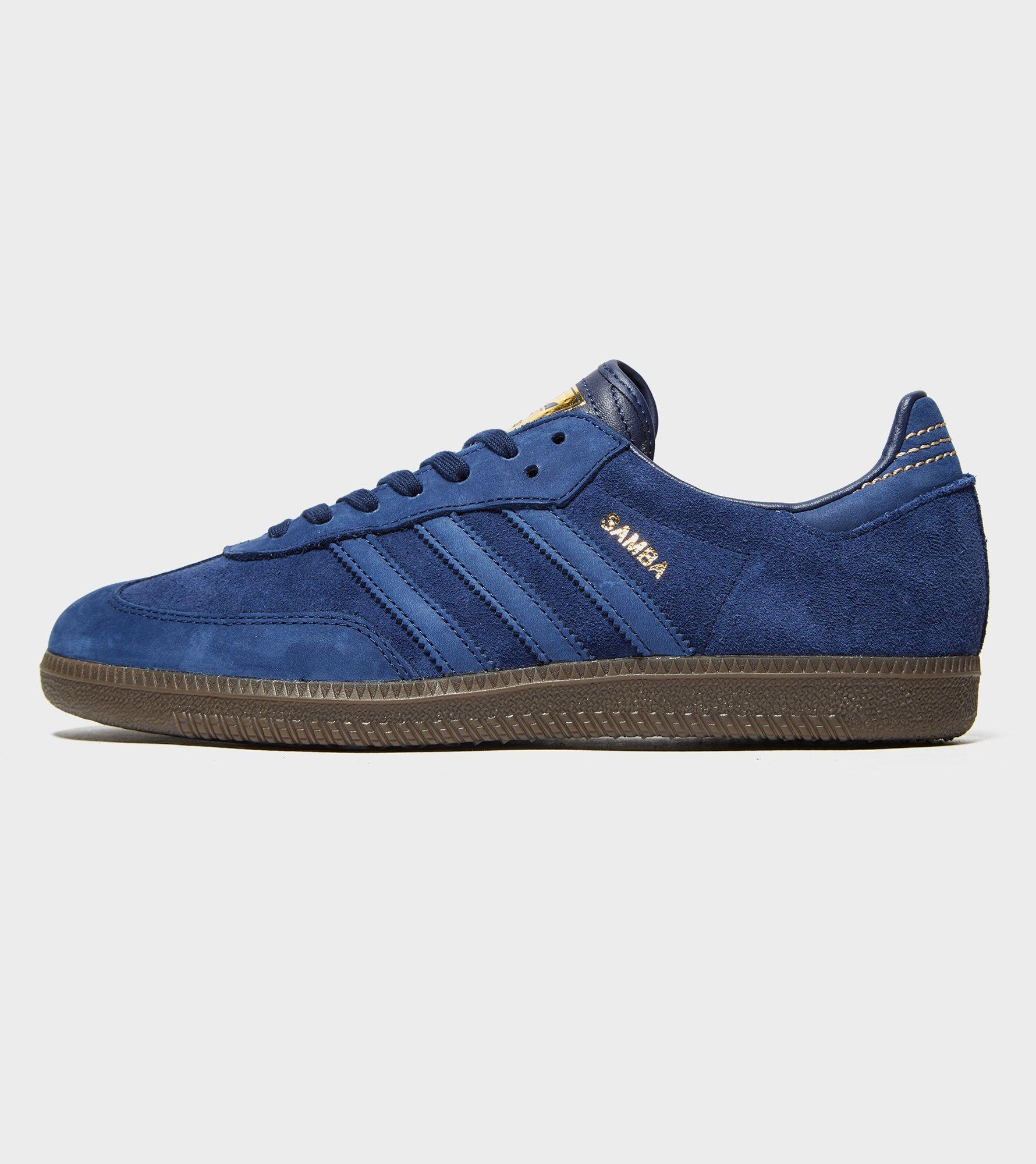 adidas blue samba fb trainers