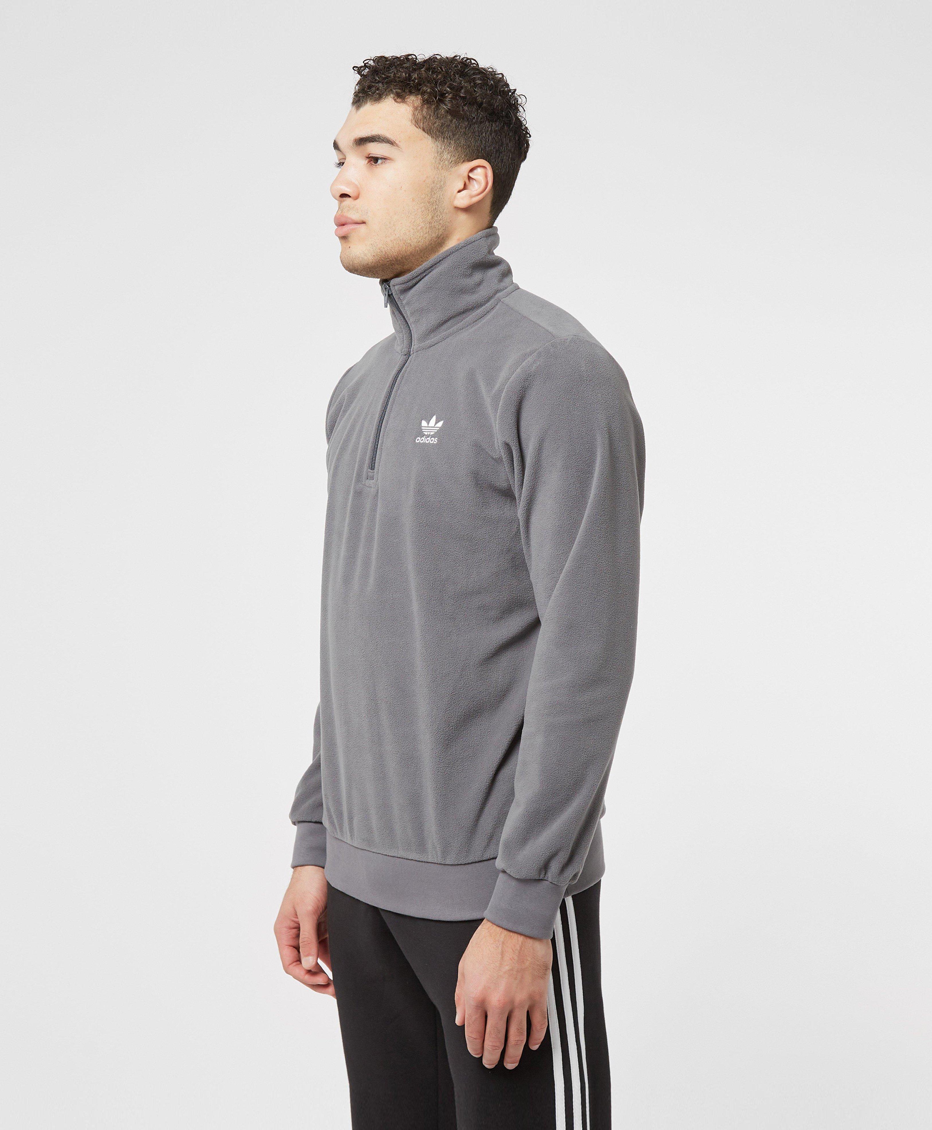 adidas Originals Polar Half Zip Fleece in Gray for Men | Lyst