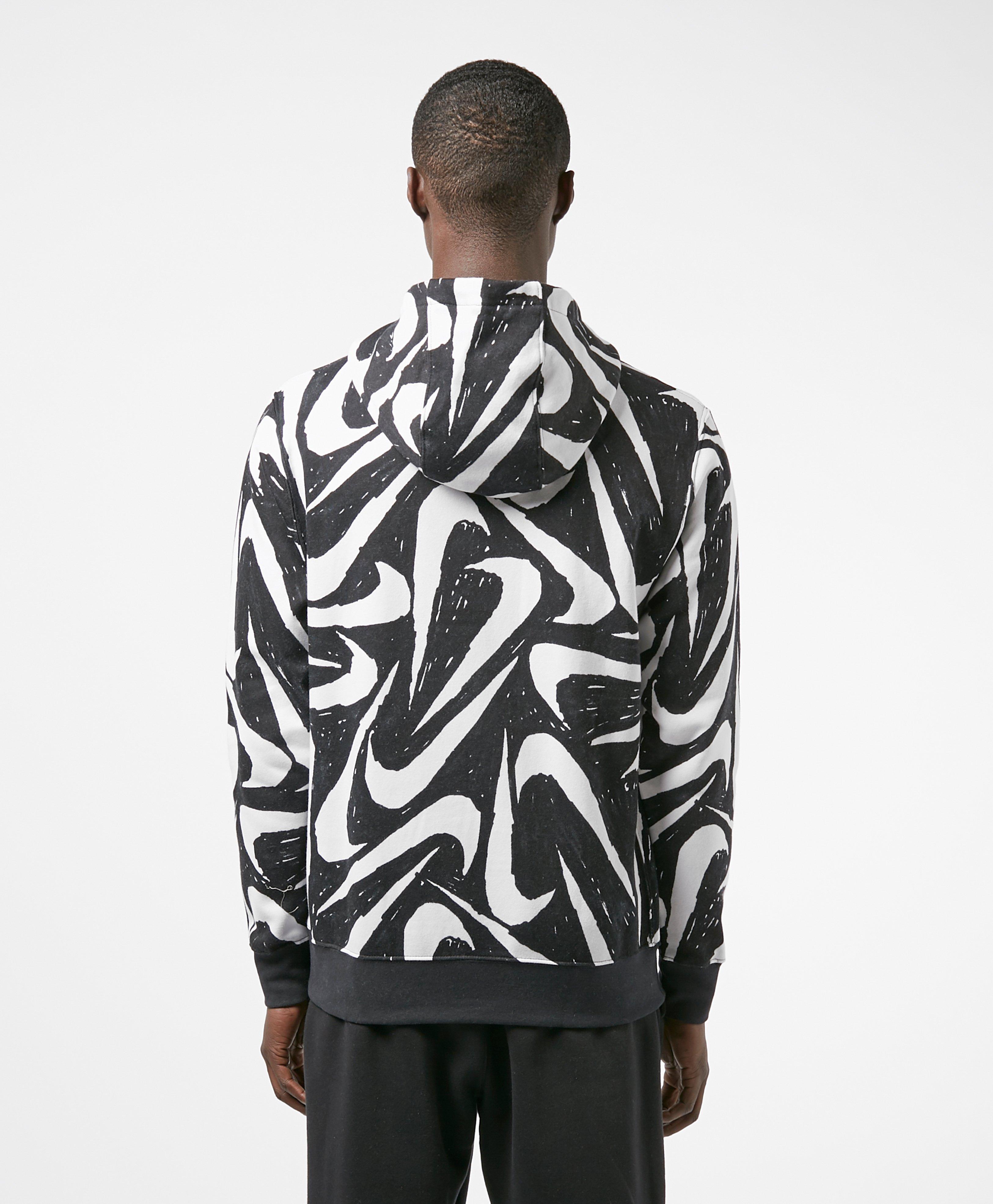 Nike Foundation All Over Print Swoosh Hoodie in Black for Men | Lyst