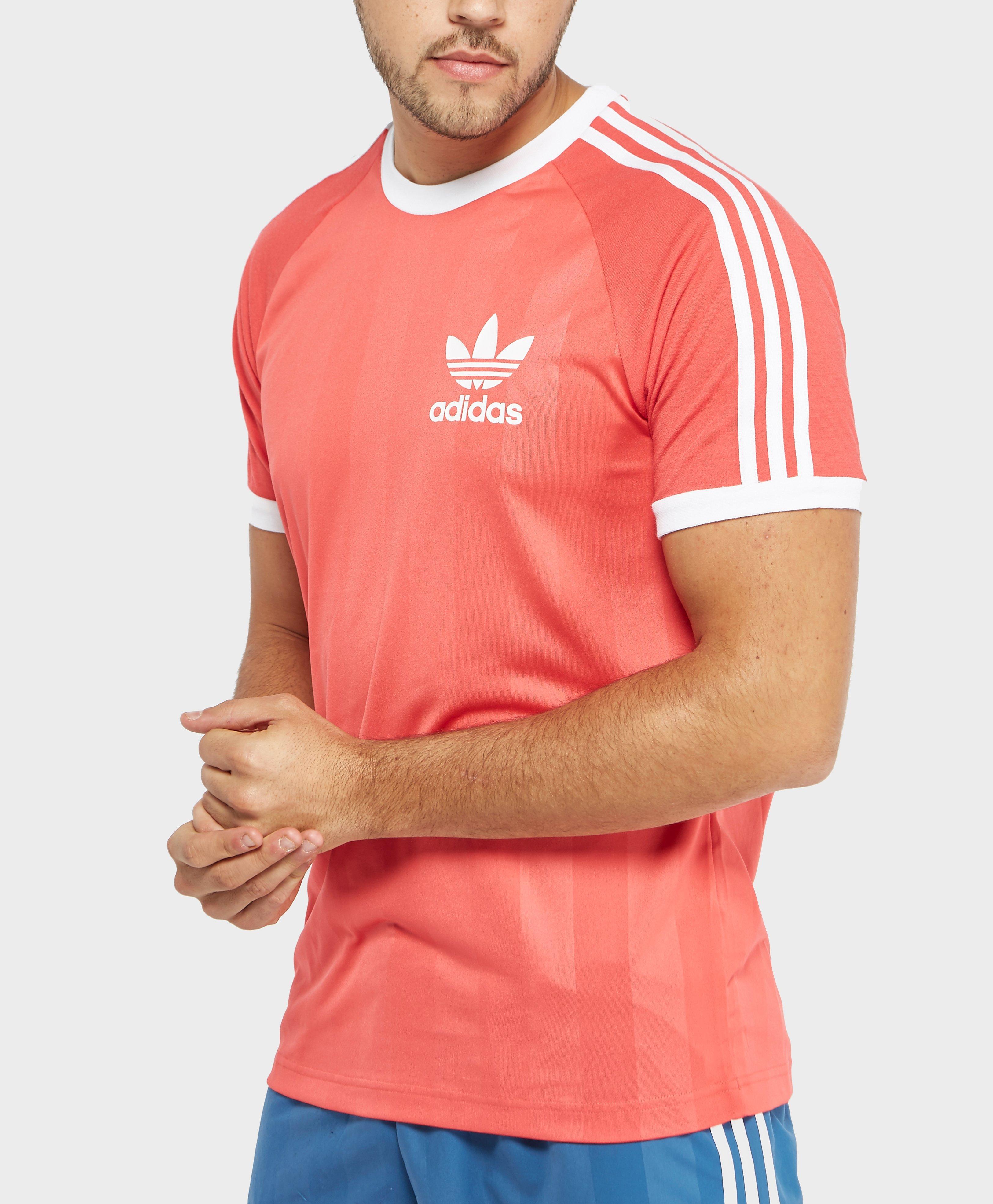 adidas Originals Synthetic California Trefoil Tshirt in Pink for Men