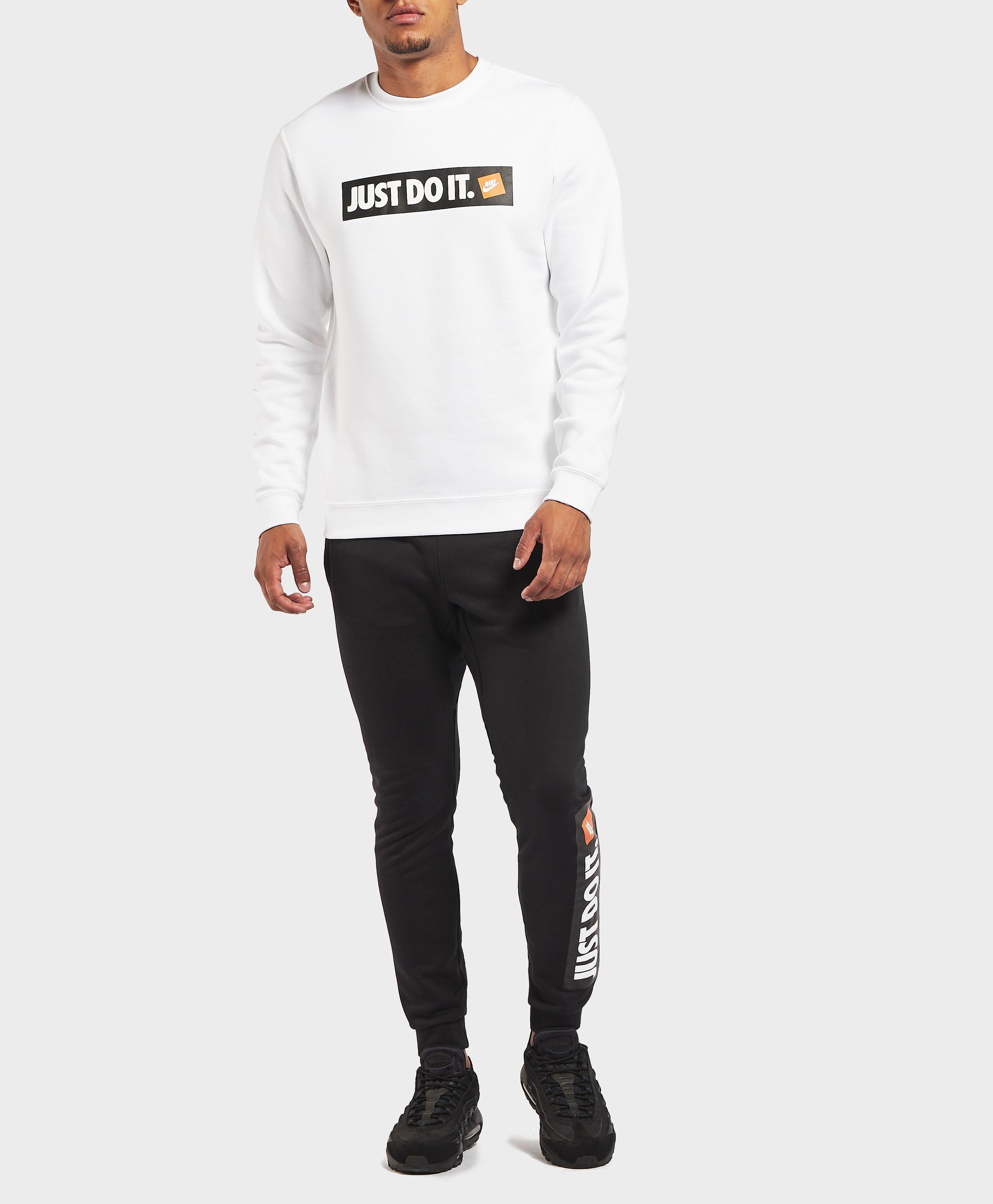 white nike just do it sweatshirt