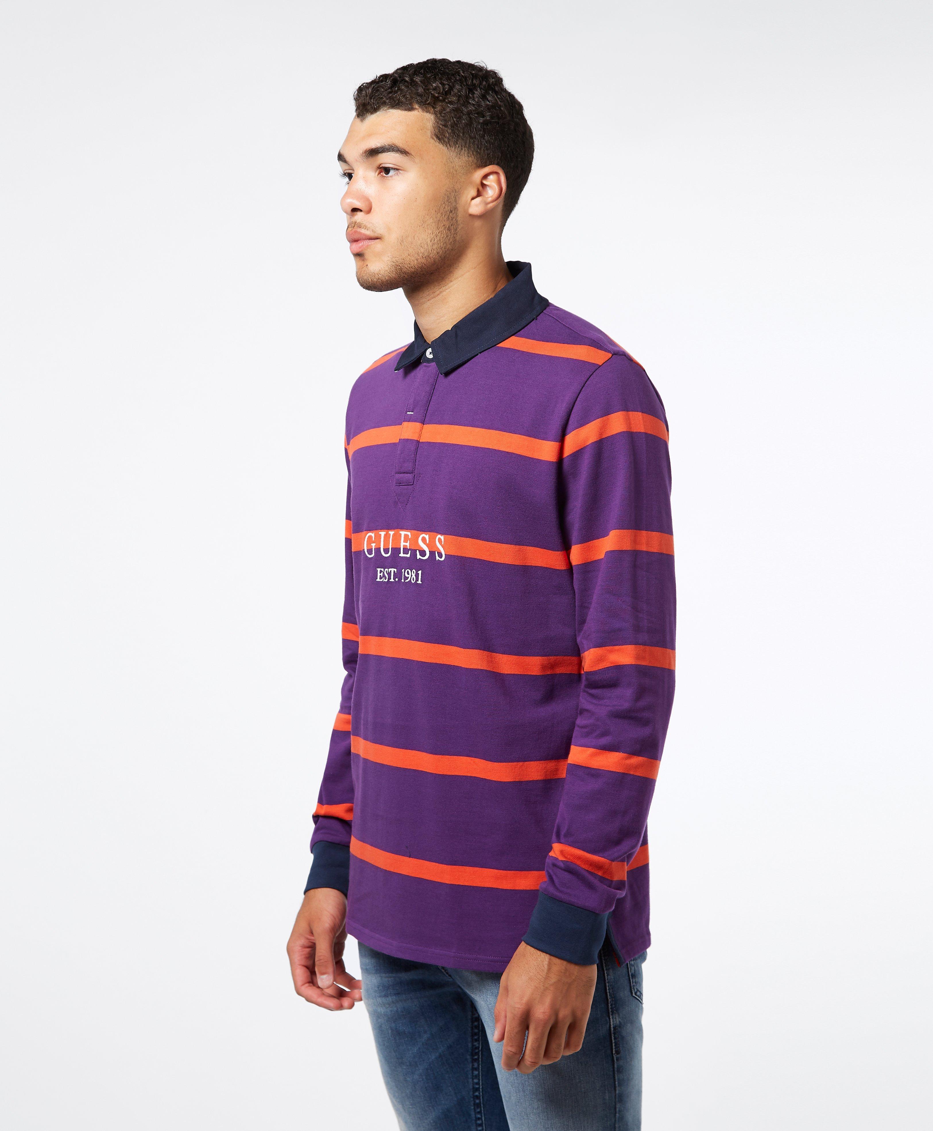 guess striped polo