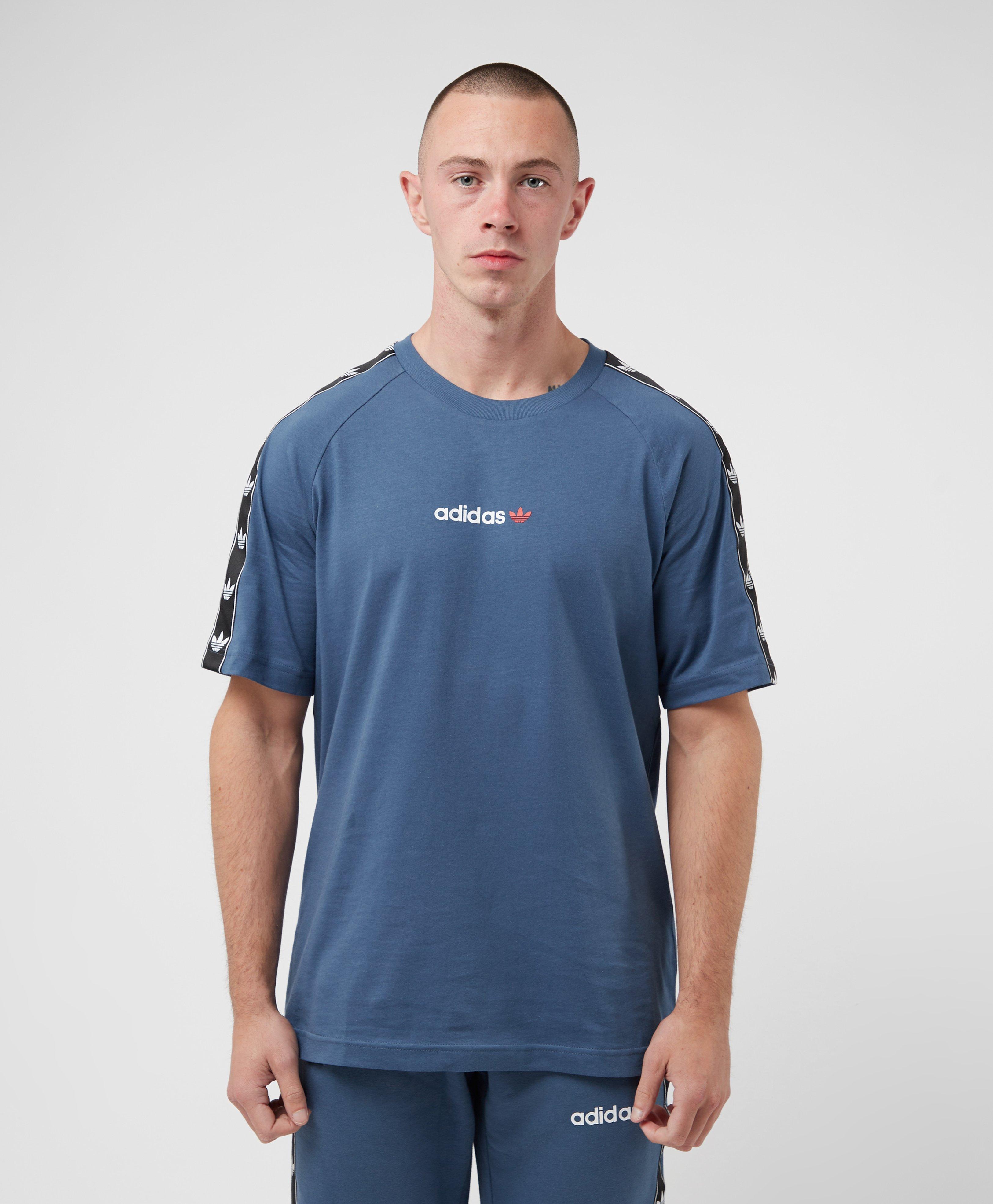adidas Originals Tape T-shirt in Blue for Men | Lyst