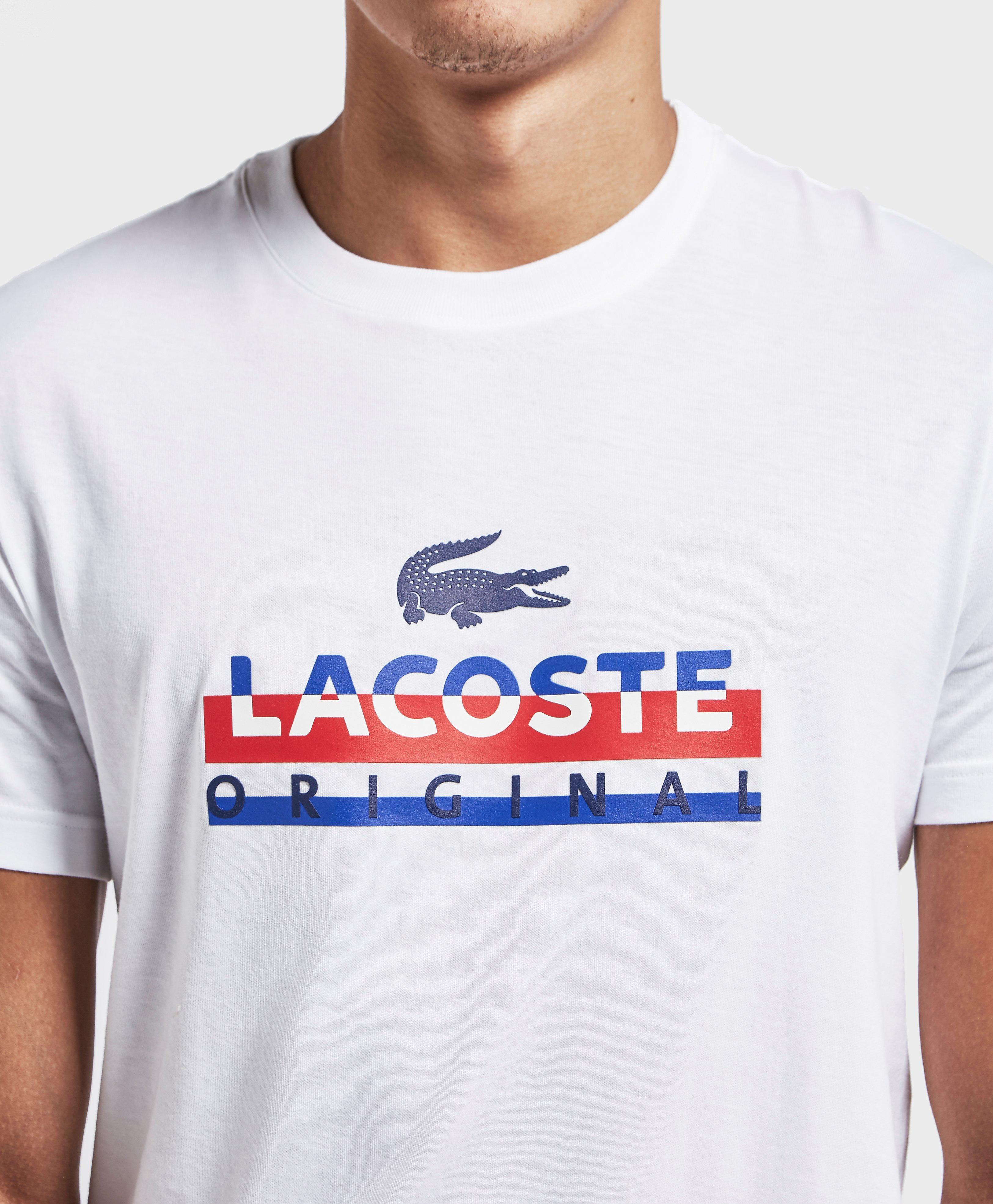 Lacoste Cotton Original Croc Short Sleeve T-shirt White for Men - Lyst