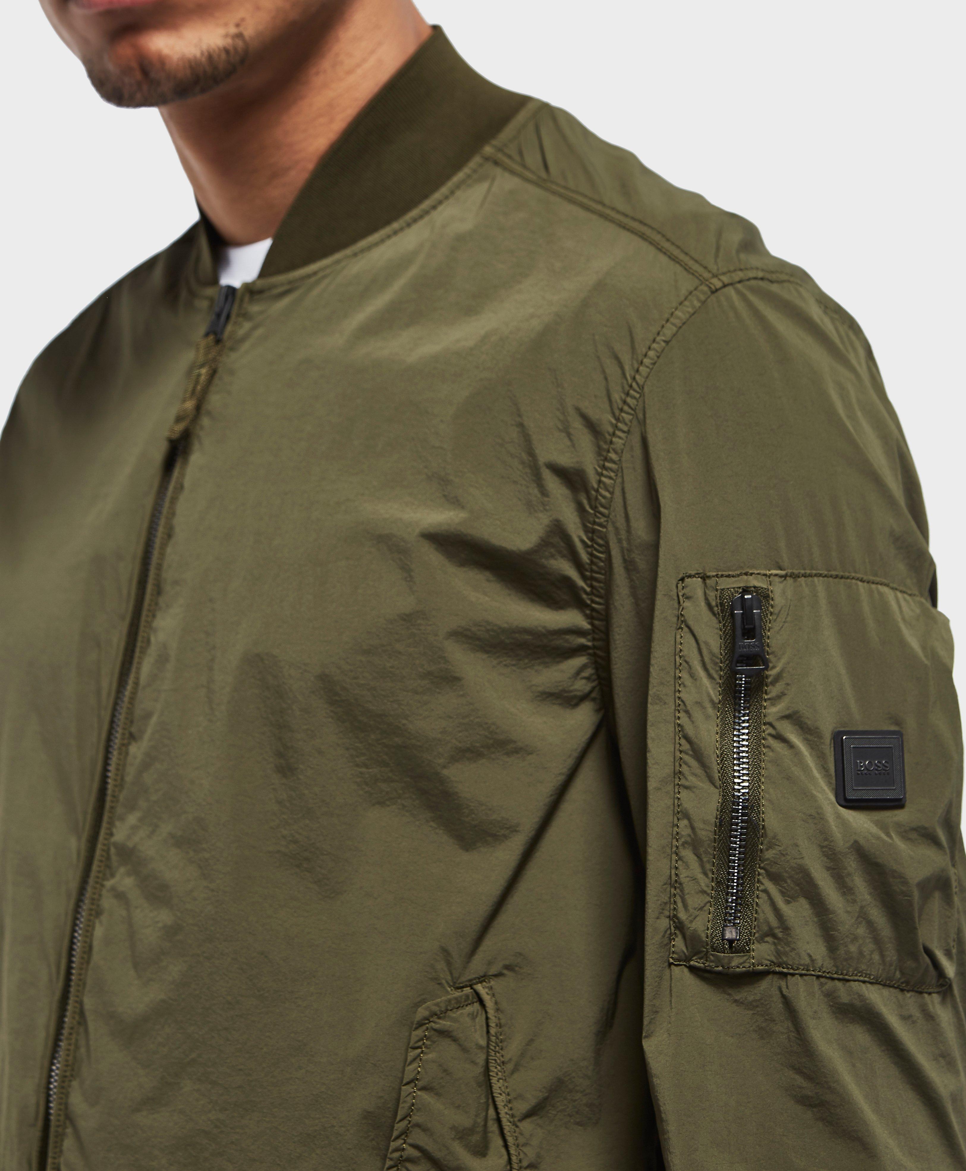 BOSS by Hugo Boss Synthetic Onino Lightweight Bomber Jacket in Green