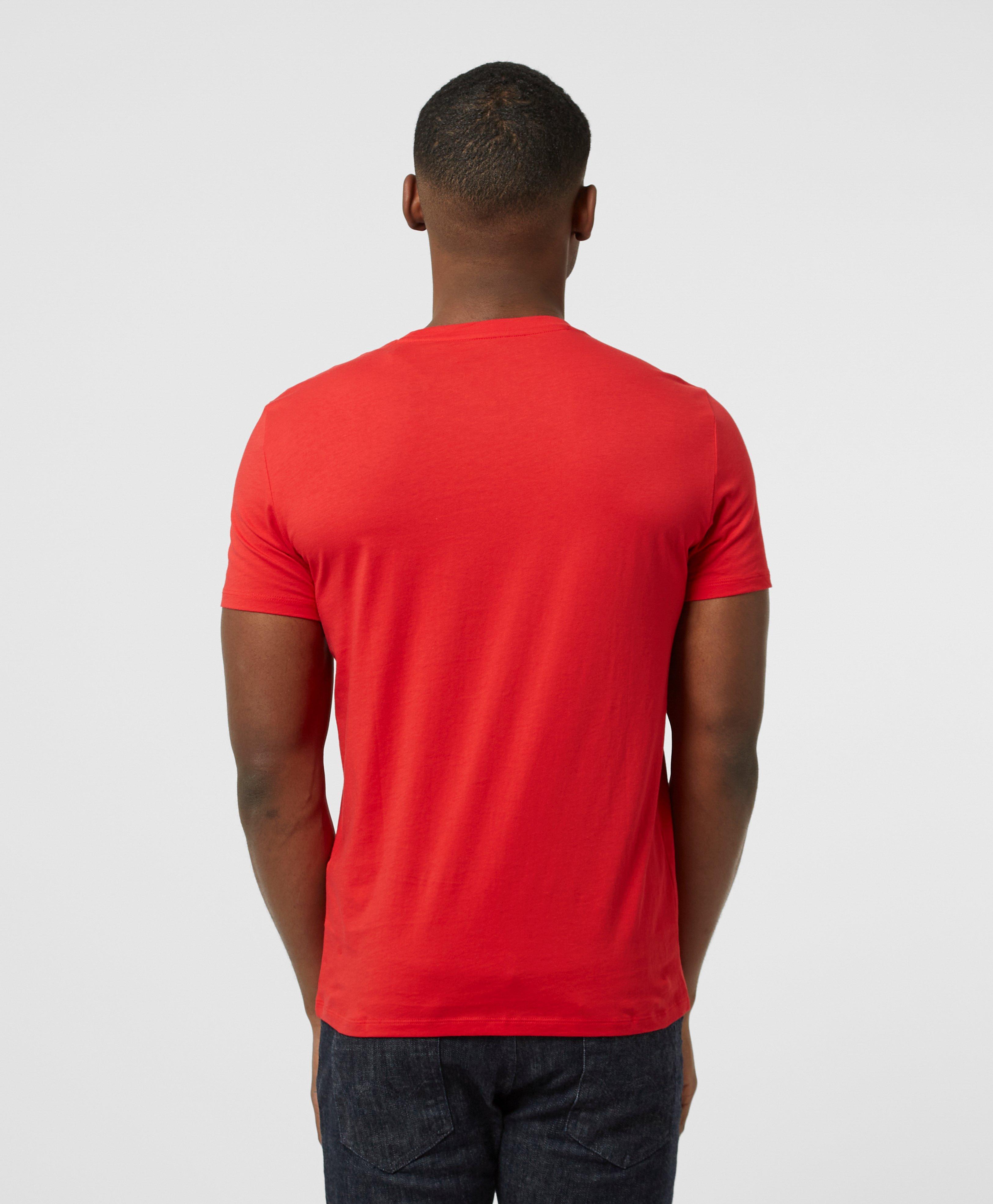 red armani exchange shirts