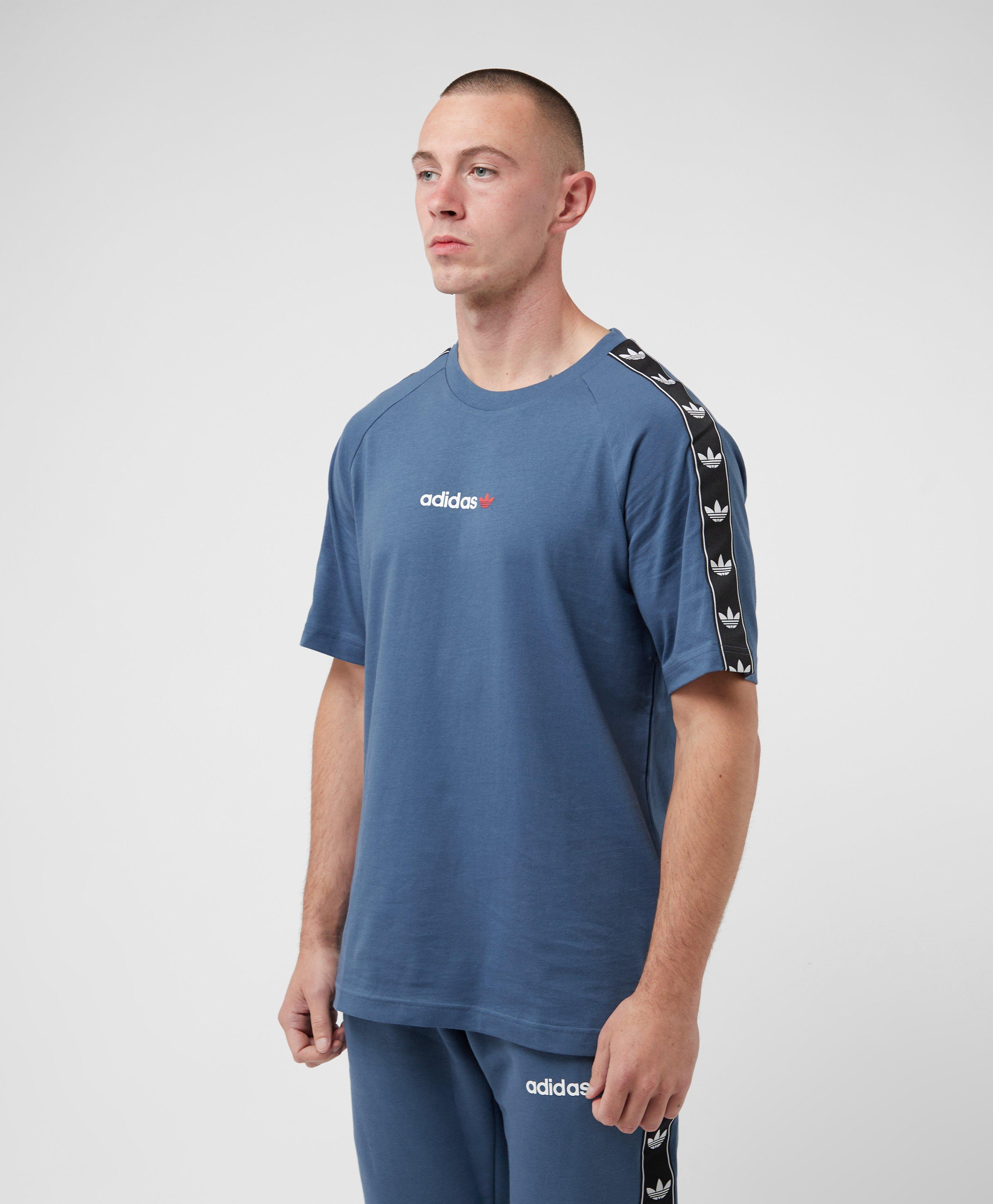 adidas Originals Tape T-shirt in Blue for Men | Lyst