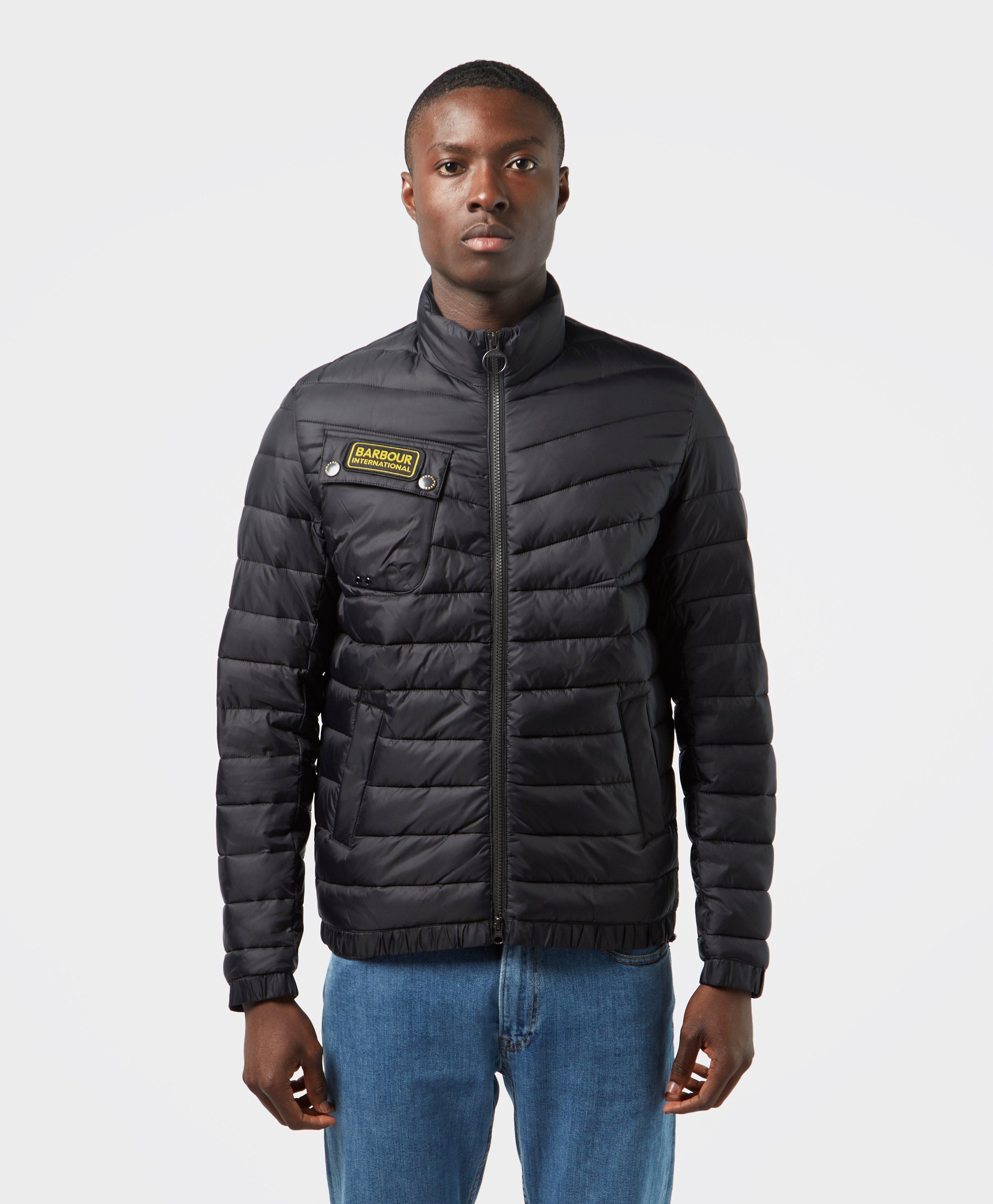 Barbour Chain International Baffle Puffa Jacket in Black/Black (Black) for  Men | Lyst