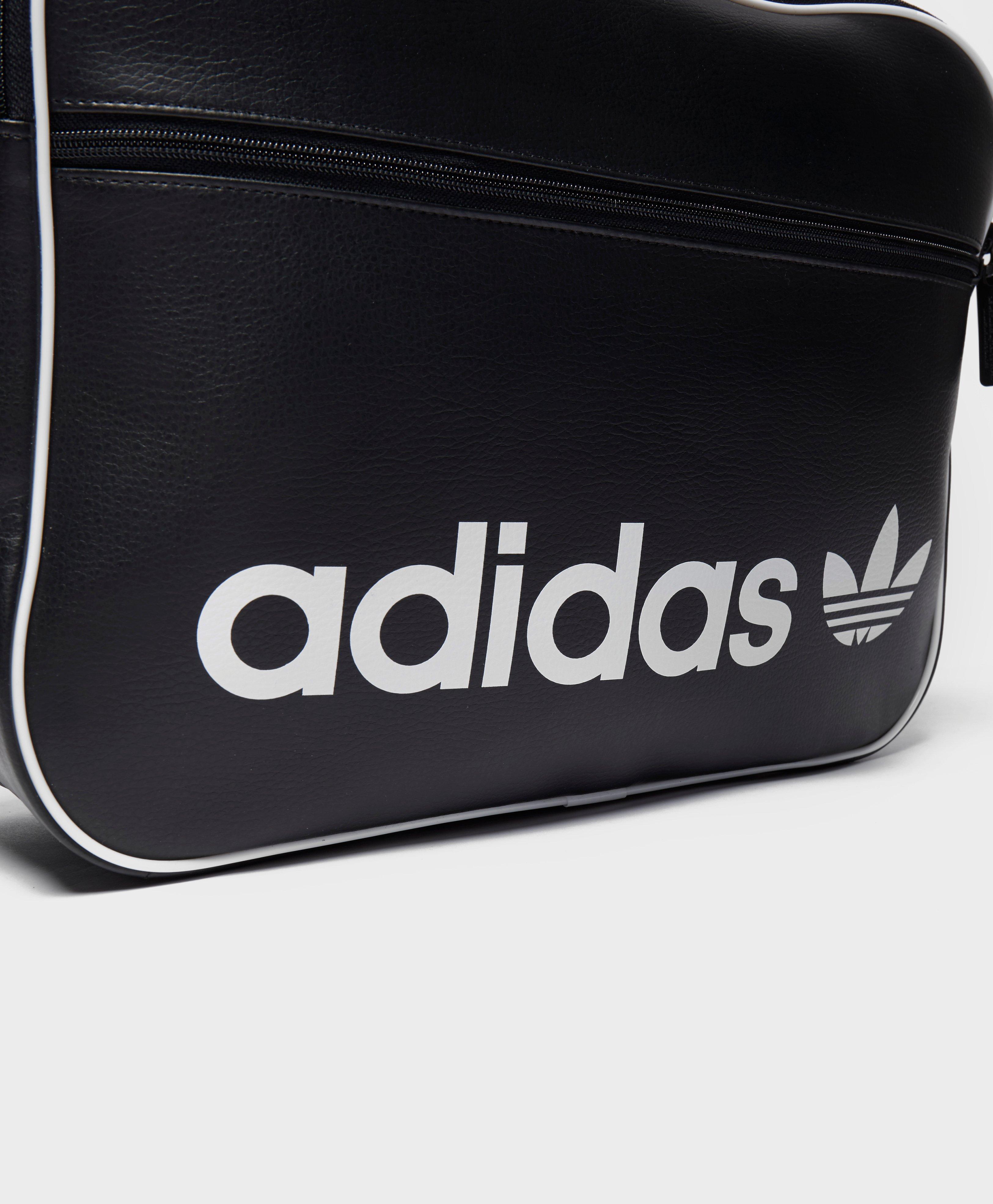 adidas Originals Leather Airliner Shoulder Bag in Black for Men - Lyst