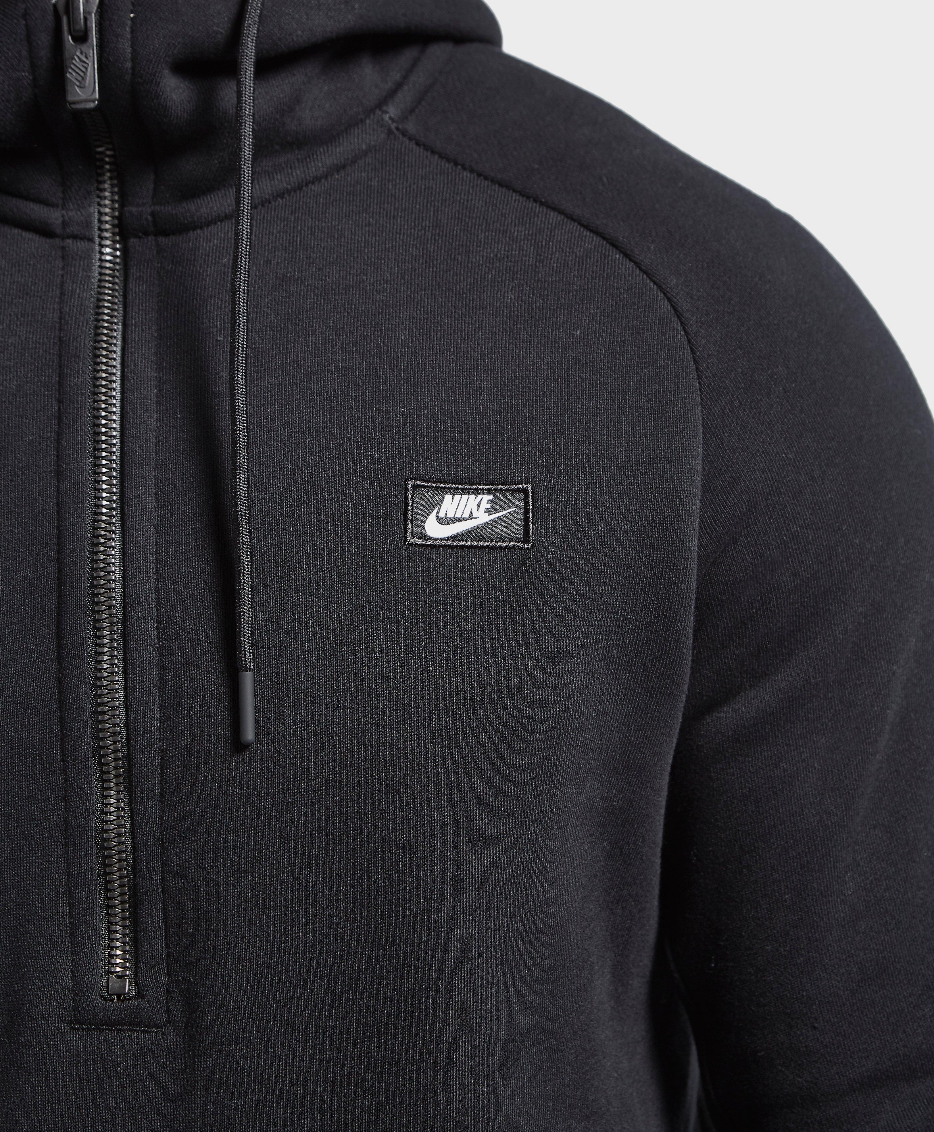 Nike Cotton Modern Half Zip Hoody in Black for Men - Lyst