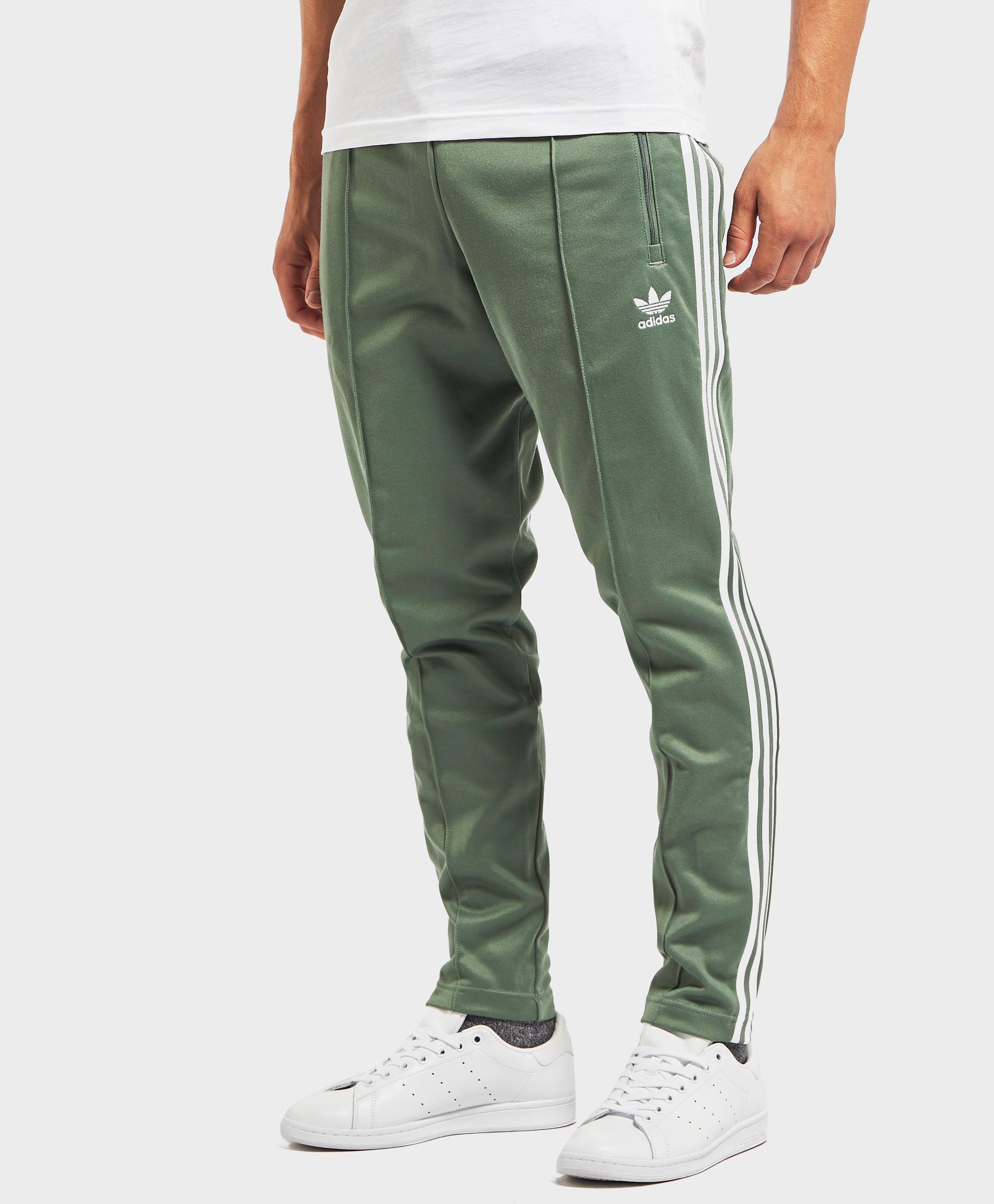 adidas beckenbauer track pants green