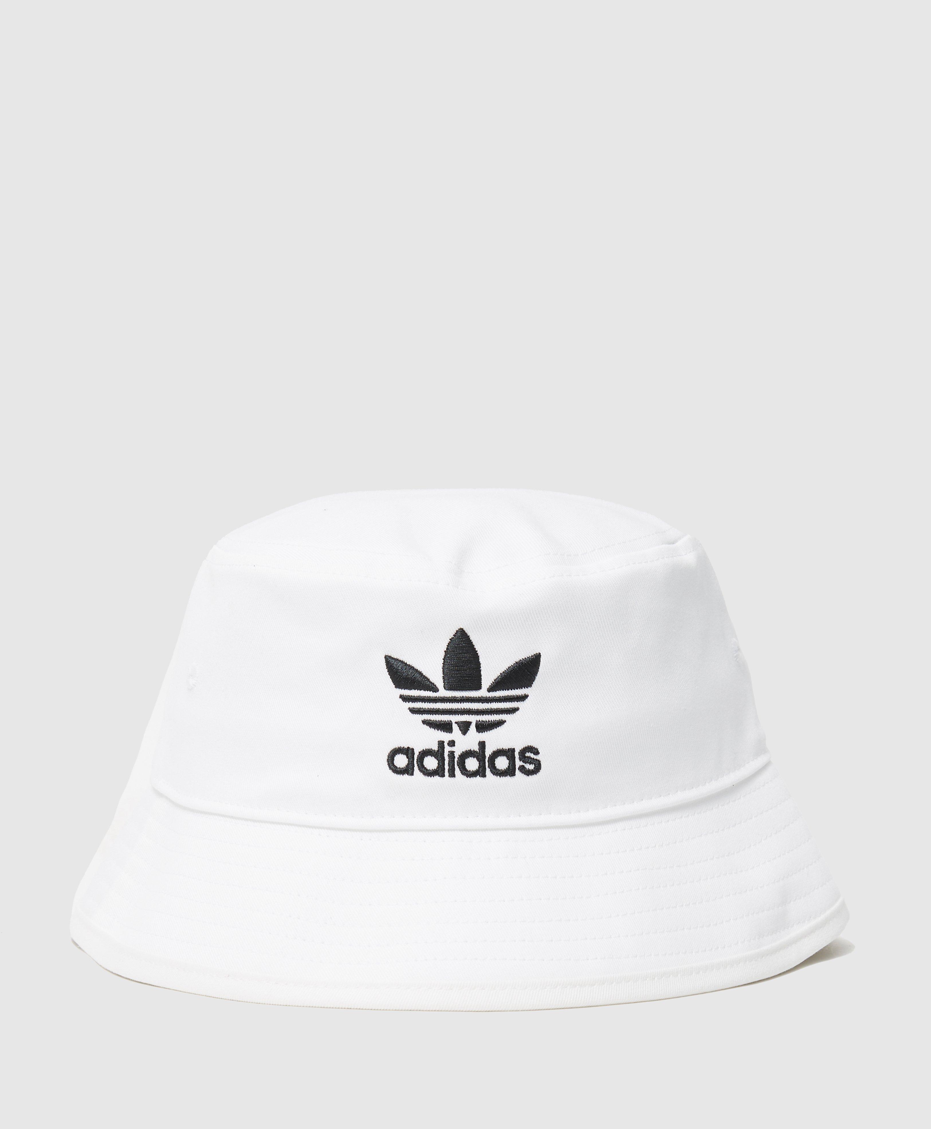 white adidas trefoil hat