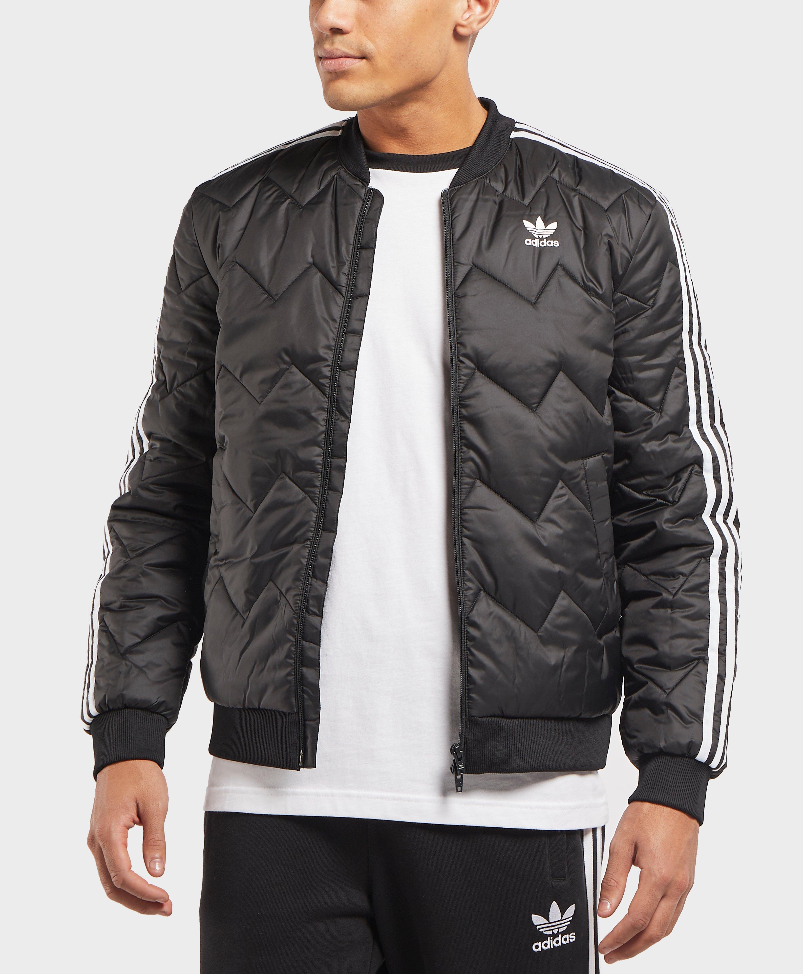 adidas Originals Synthetic Sst Quilted Bomber Jacket in Black for Men | Lyst
