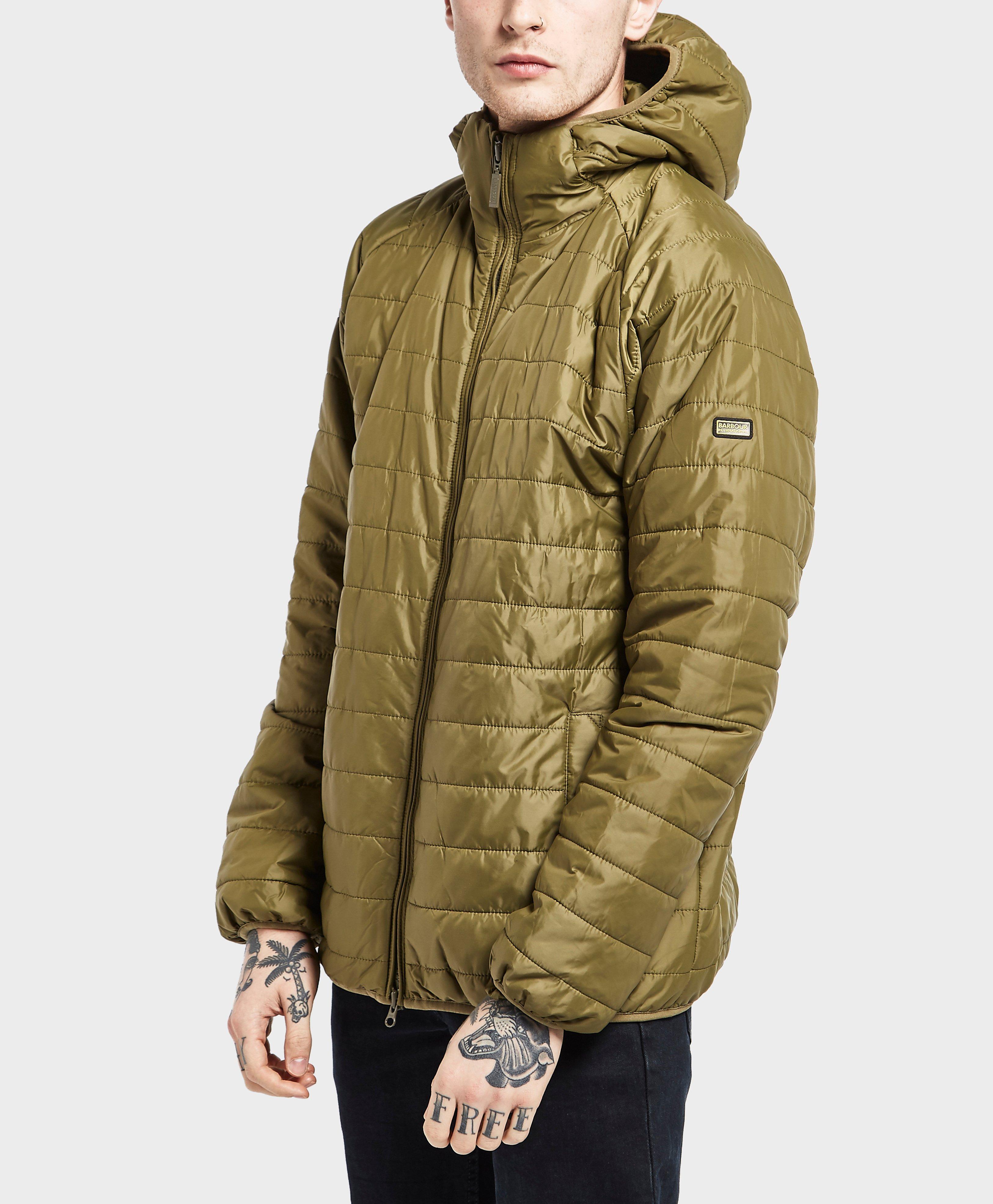 barbour international level quilted padded jacket