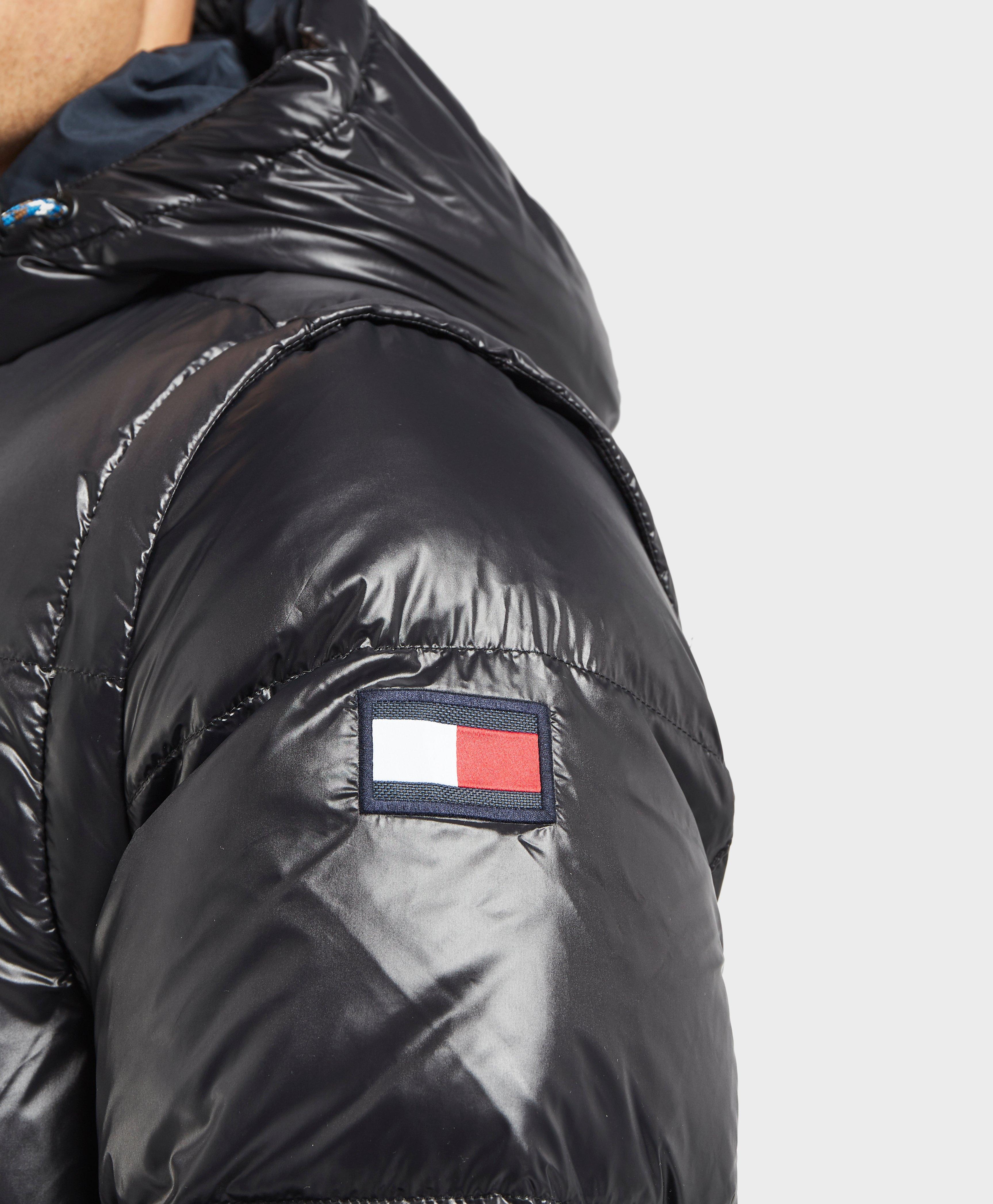 Tommy Hilfiger Shiny Down Jacket in Black for Men | Lyst