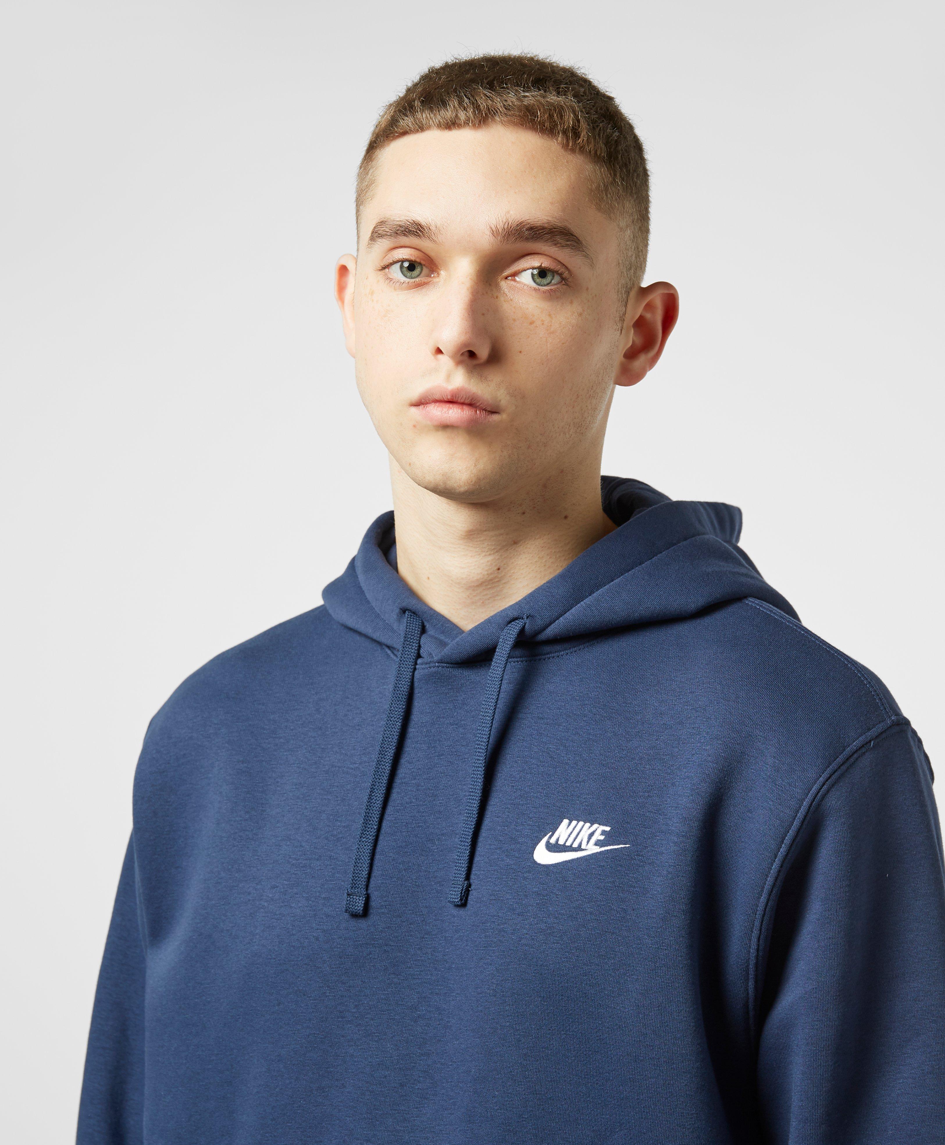 nike foundation overhead hoodie blue