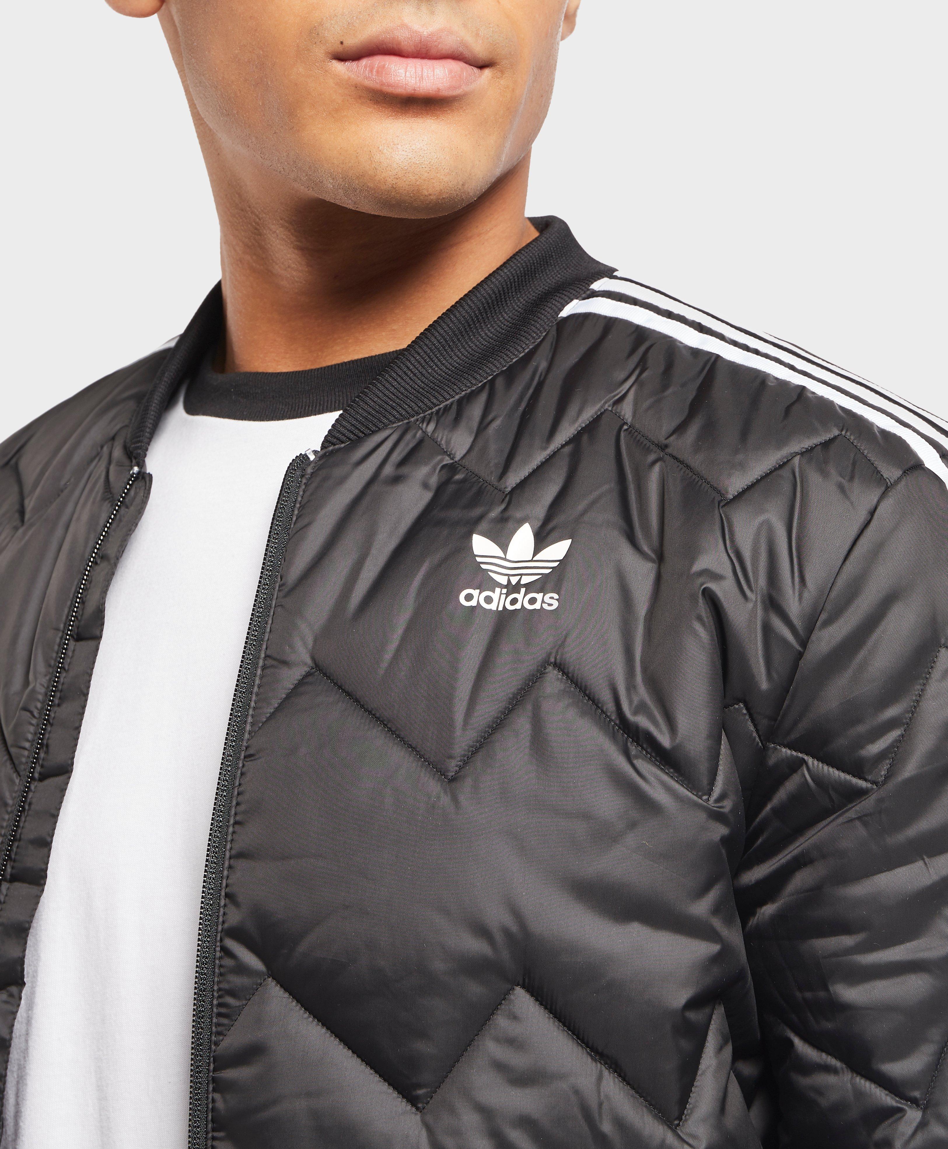 adidas Originals Sst Quilted Bomber Jacket in Black for Men | Lyst
