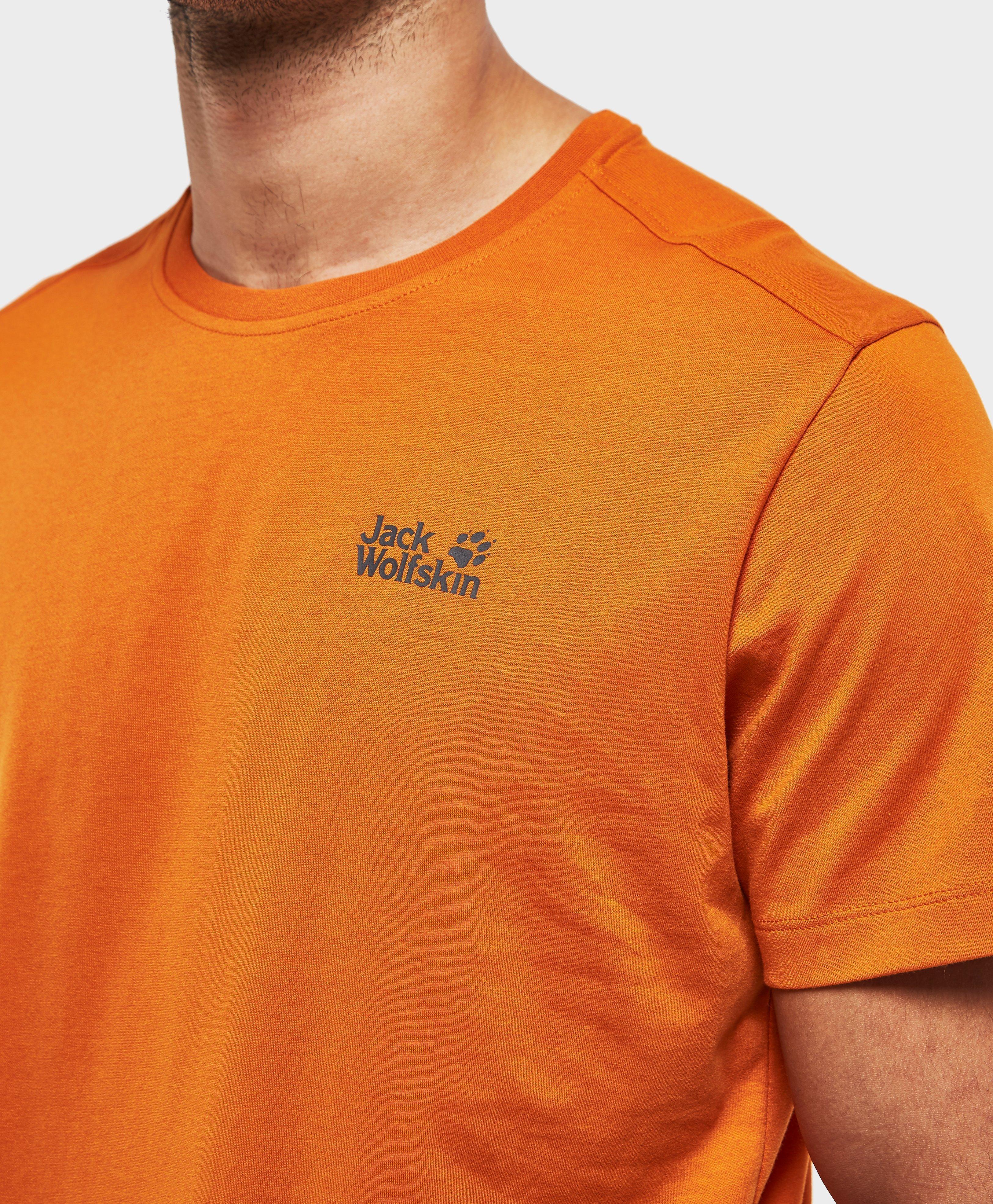 Jack Wolfskin Cotton Essential Short Sleeve T-shirt in Orange for Men ...