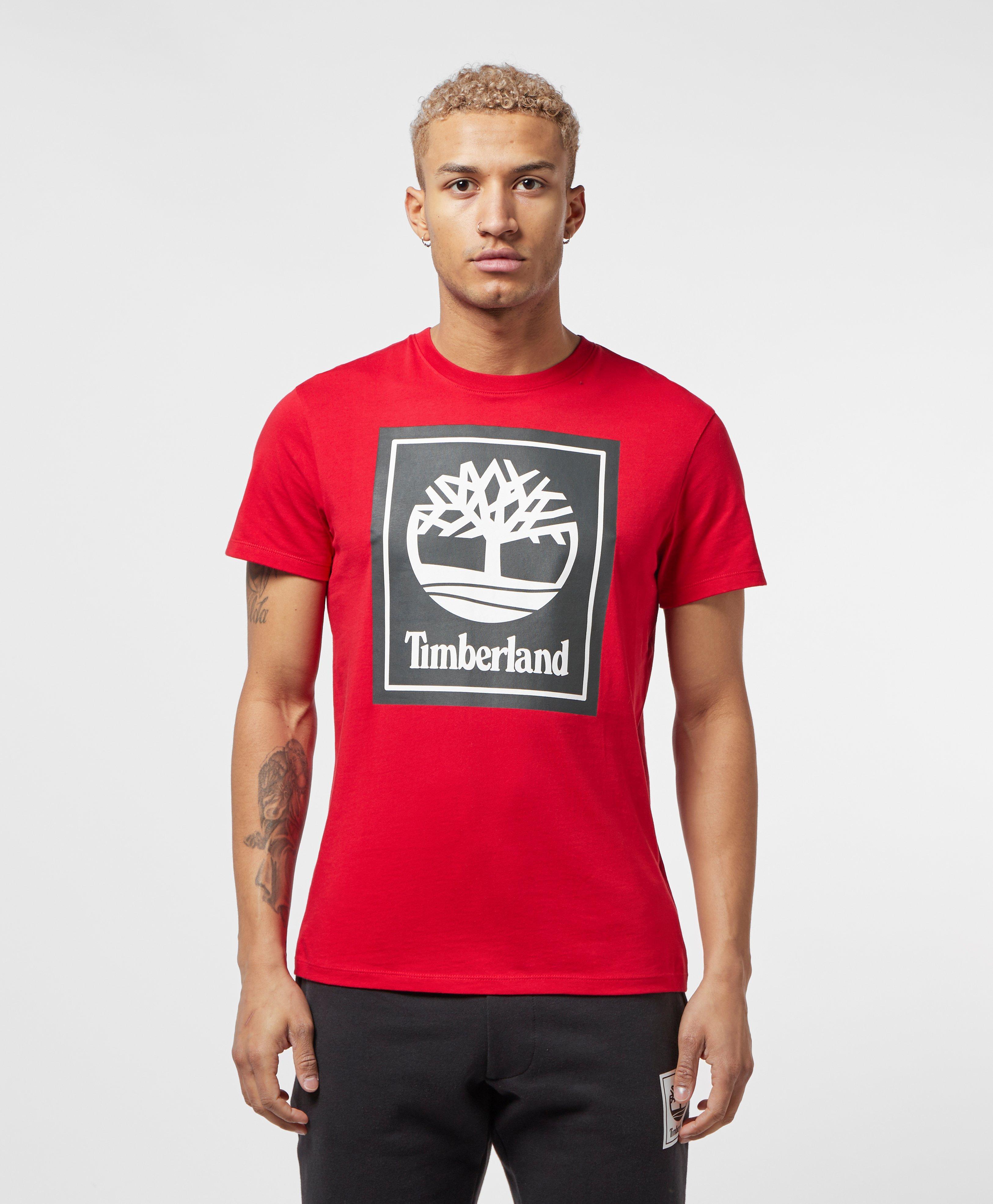 Timberland Cotton Big Tree Short Sleeve T-shirt in Red for Men - Lyst