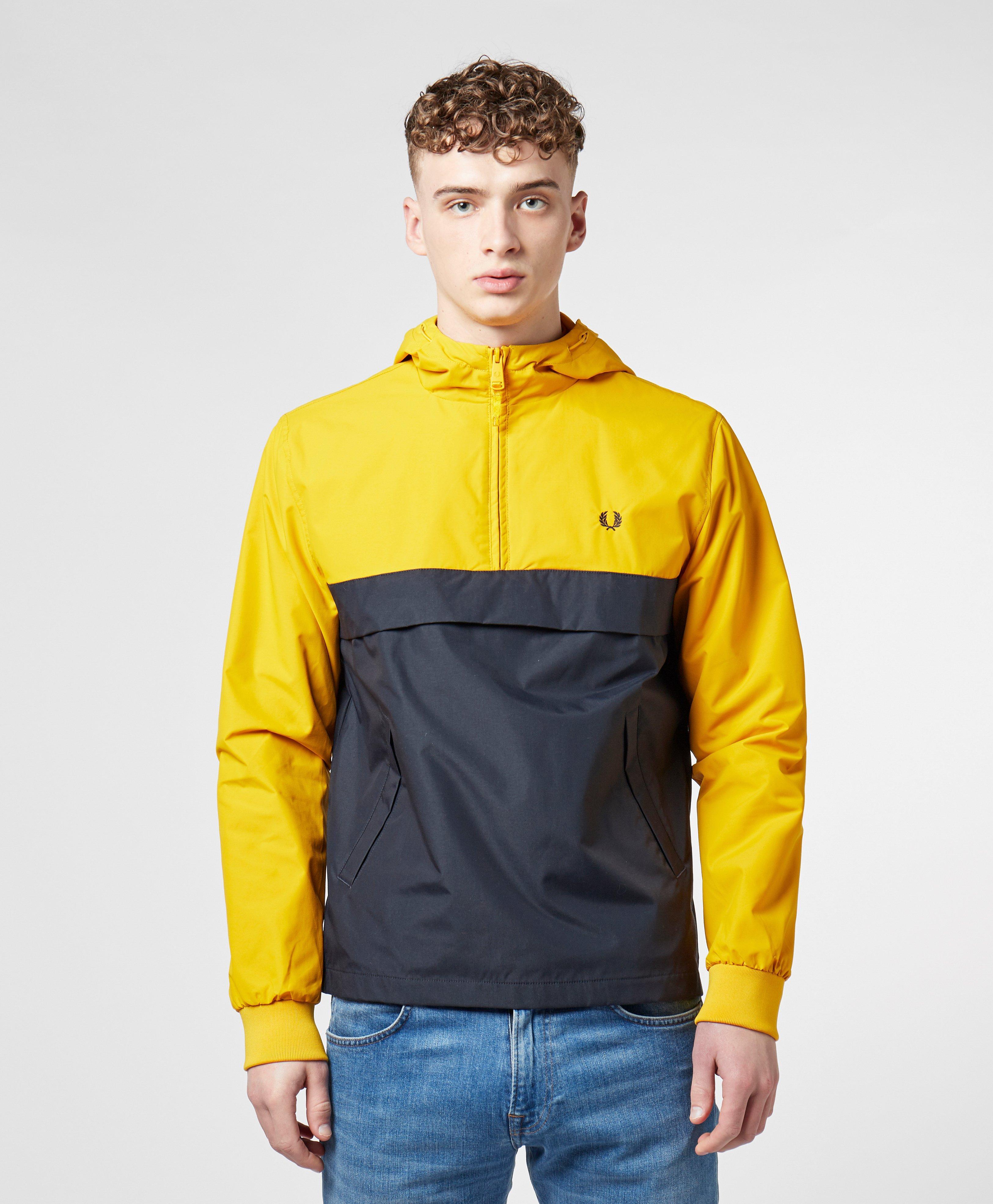 fred perry half zip panelled jacket