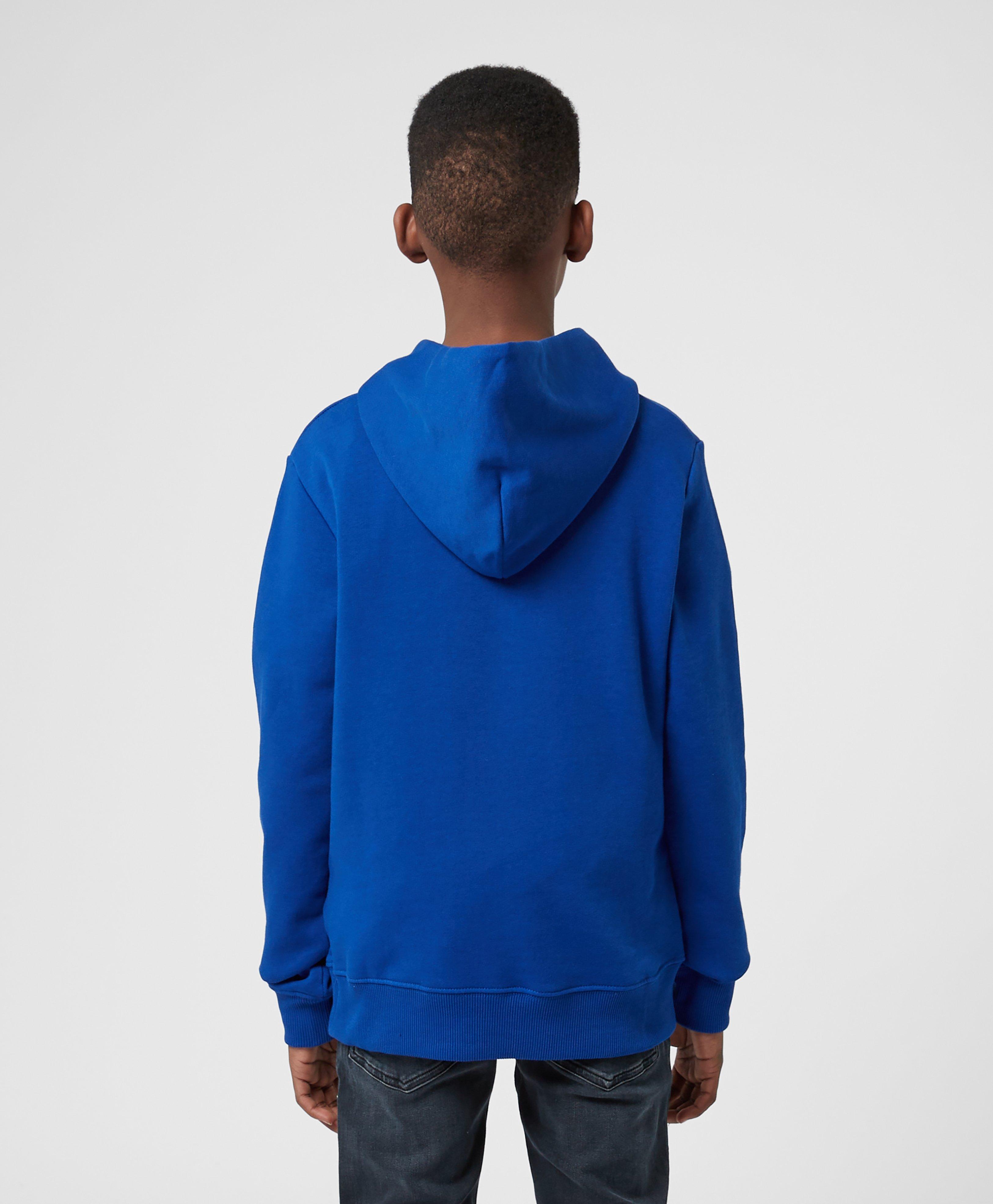 Calvin Klein Stacked Logo Hoodie in Blue for Men | Lyst