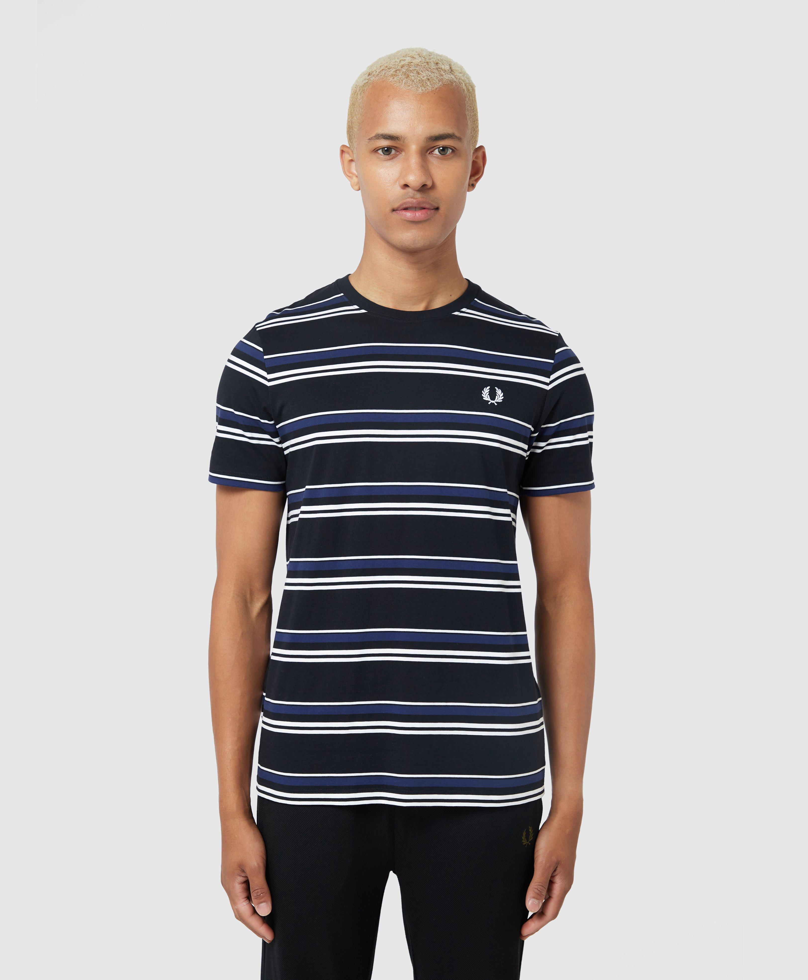 Fred Perry Fine Stripe T-shirt in Blue for Men | Lyst