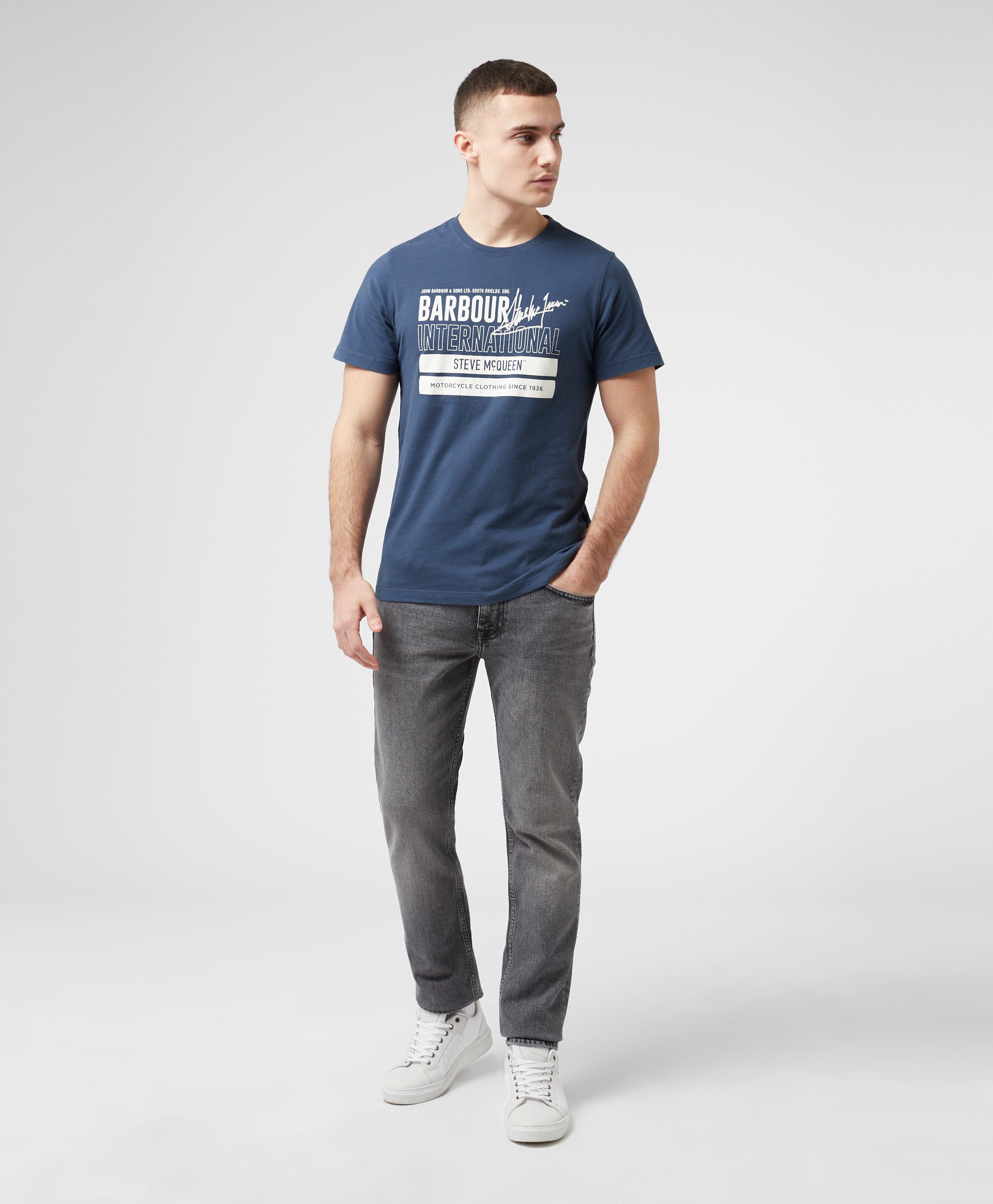 Barbour X Steve Mcqueen Barry T-shirt in Blue for Men | Lyst Canada