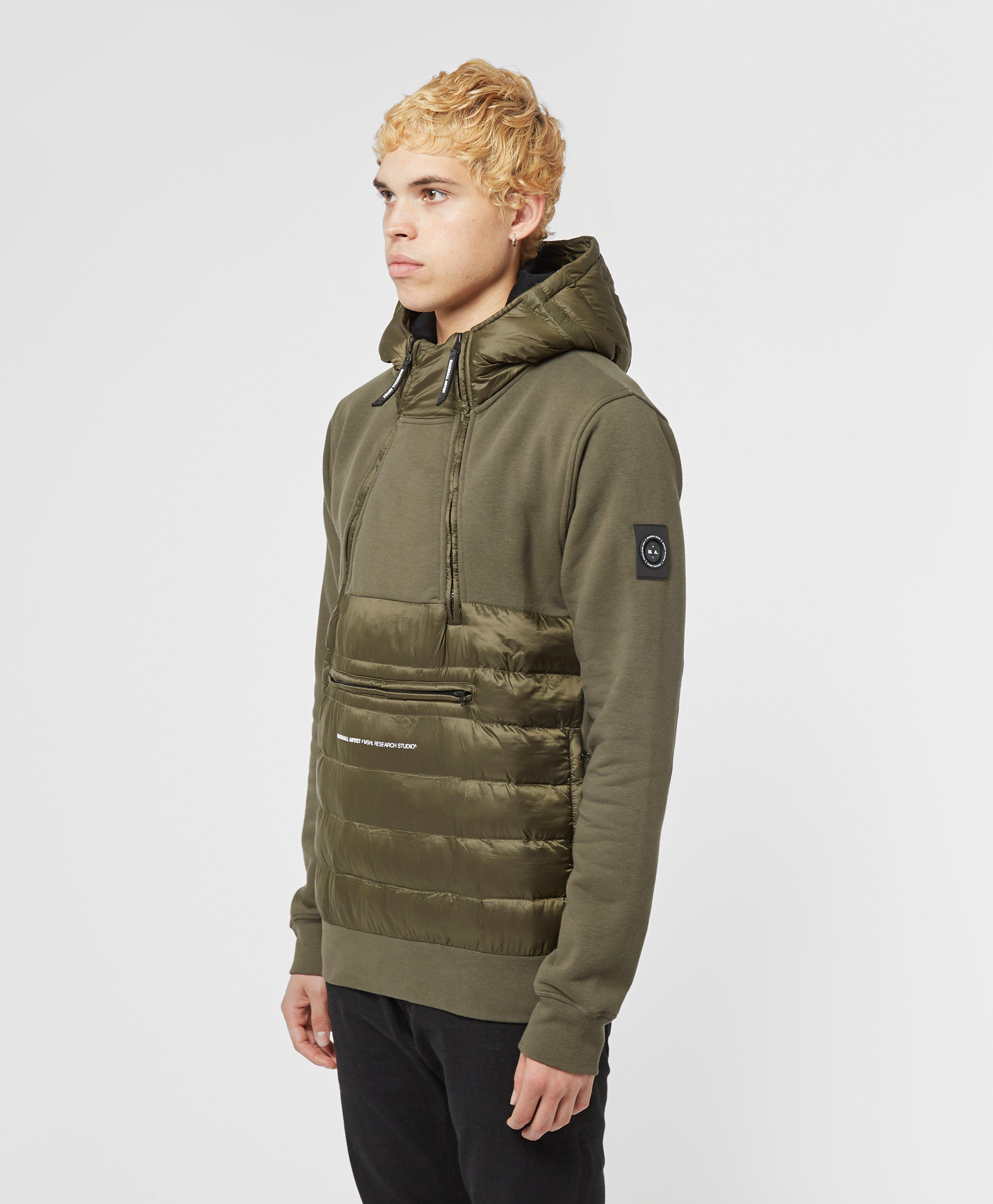 marshall artist half zip jacket