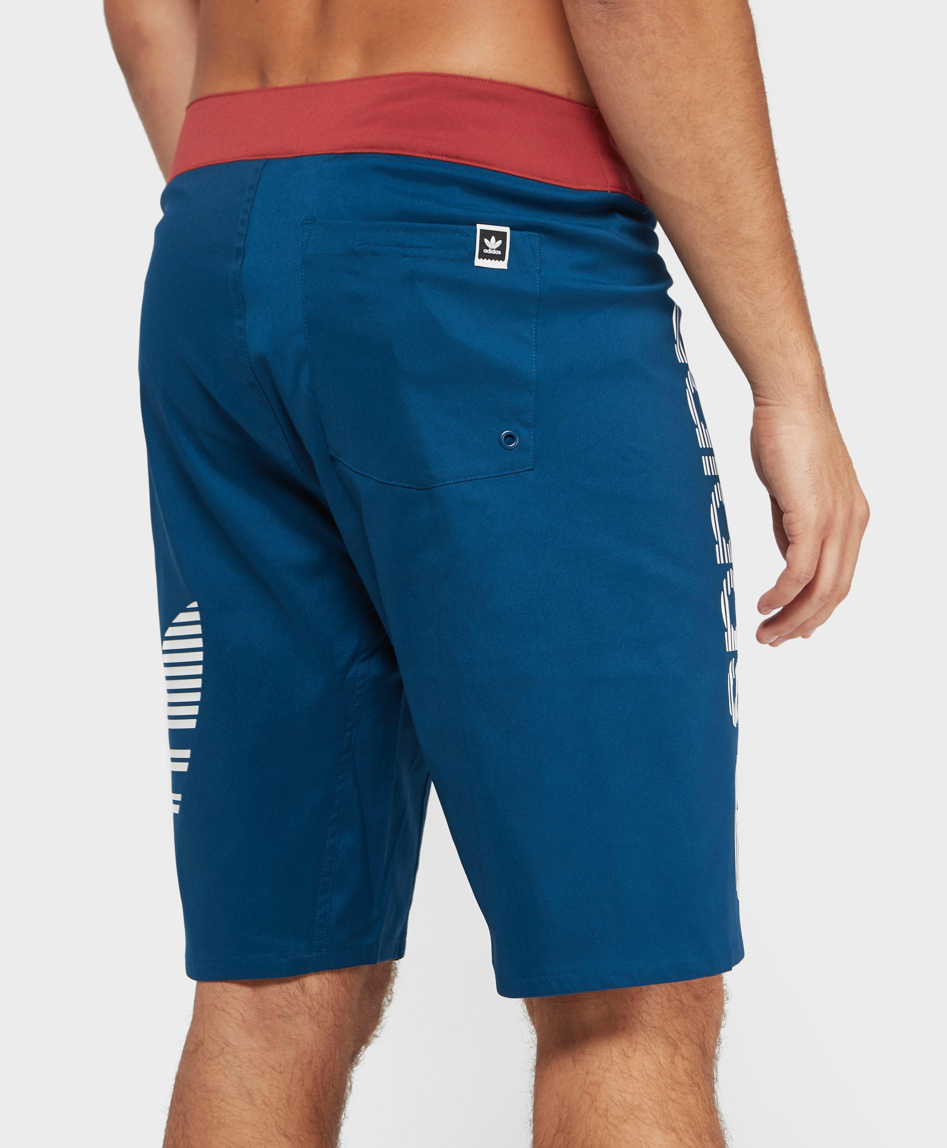 adidas swim shorts blue