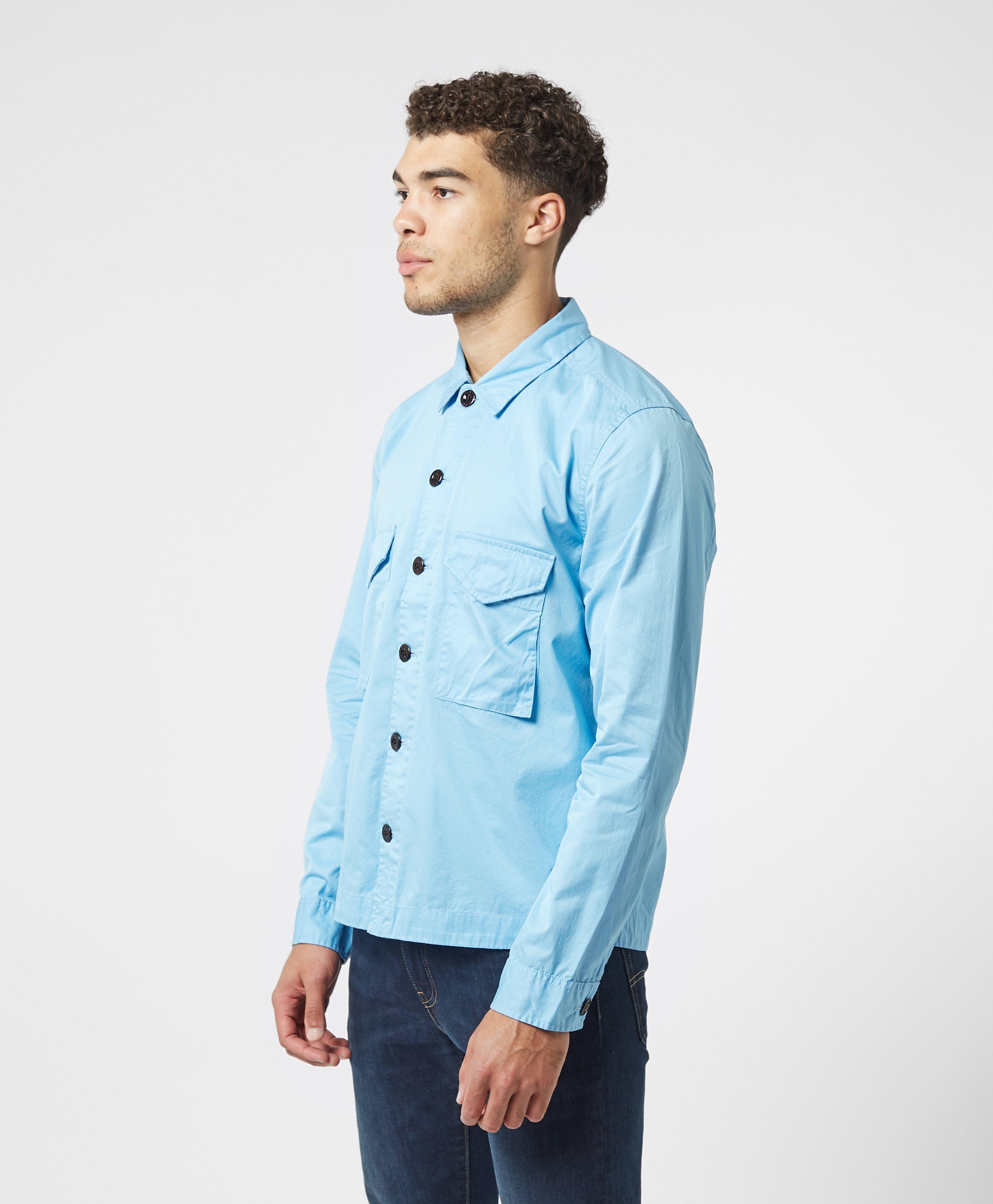 Pretty Green Connor Overshirt in Blue 