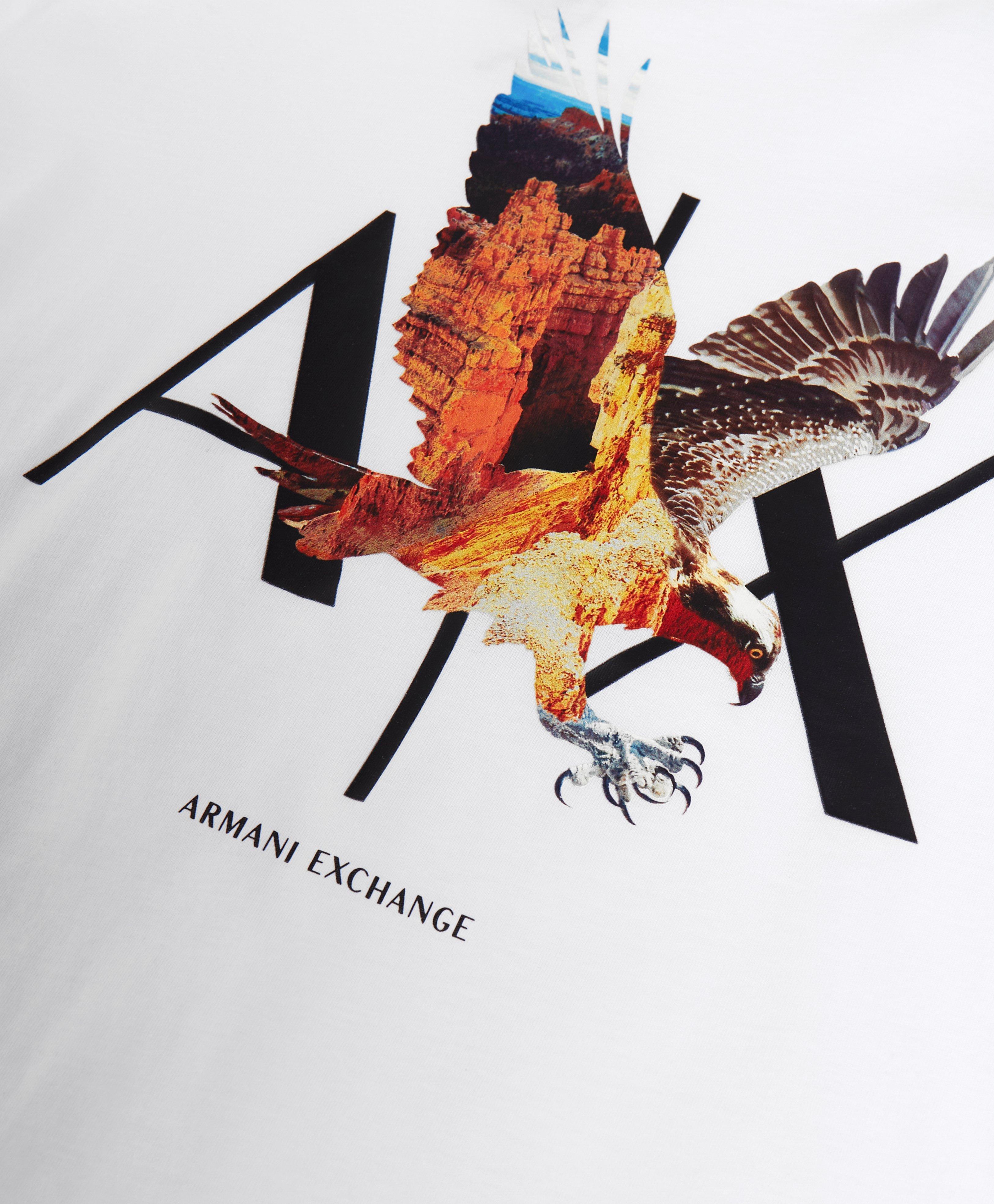 Armani Exchange Eagle Logo T-shirt in White for Men - Lyst