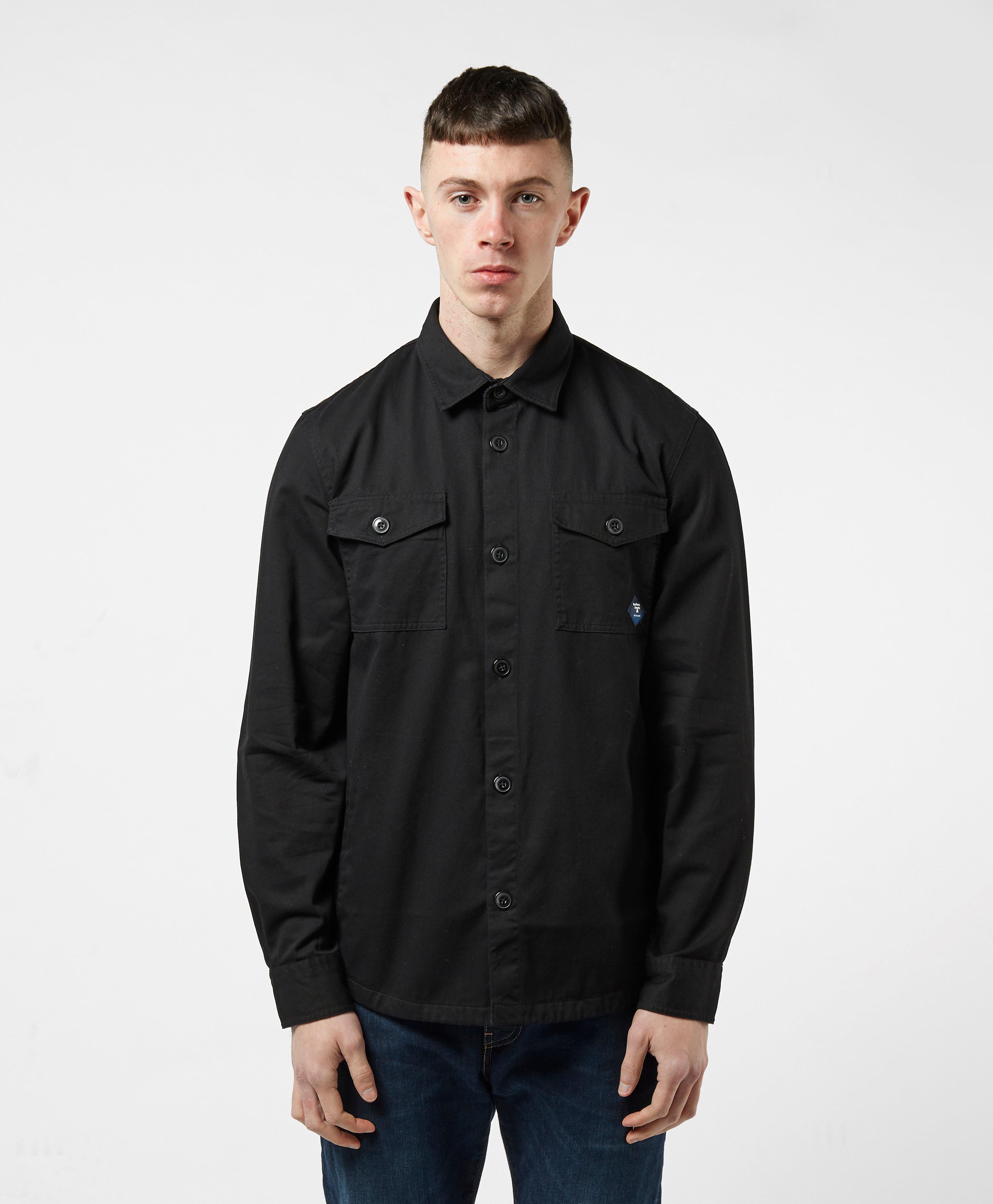 Barbour Twill Overshirt in Black for Men - Lyst