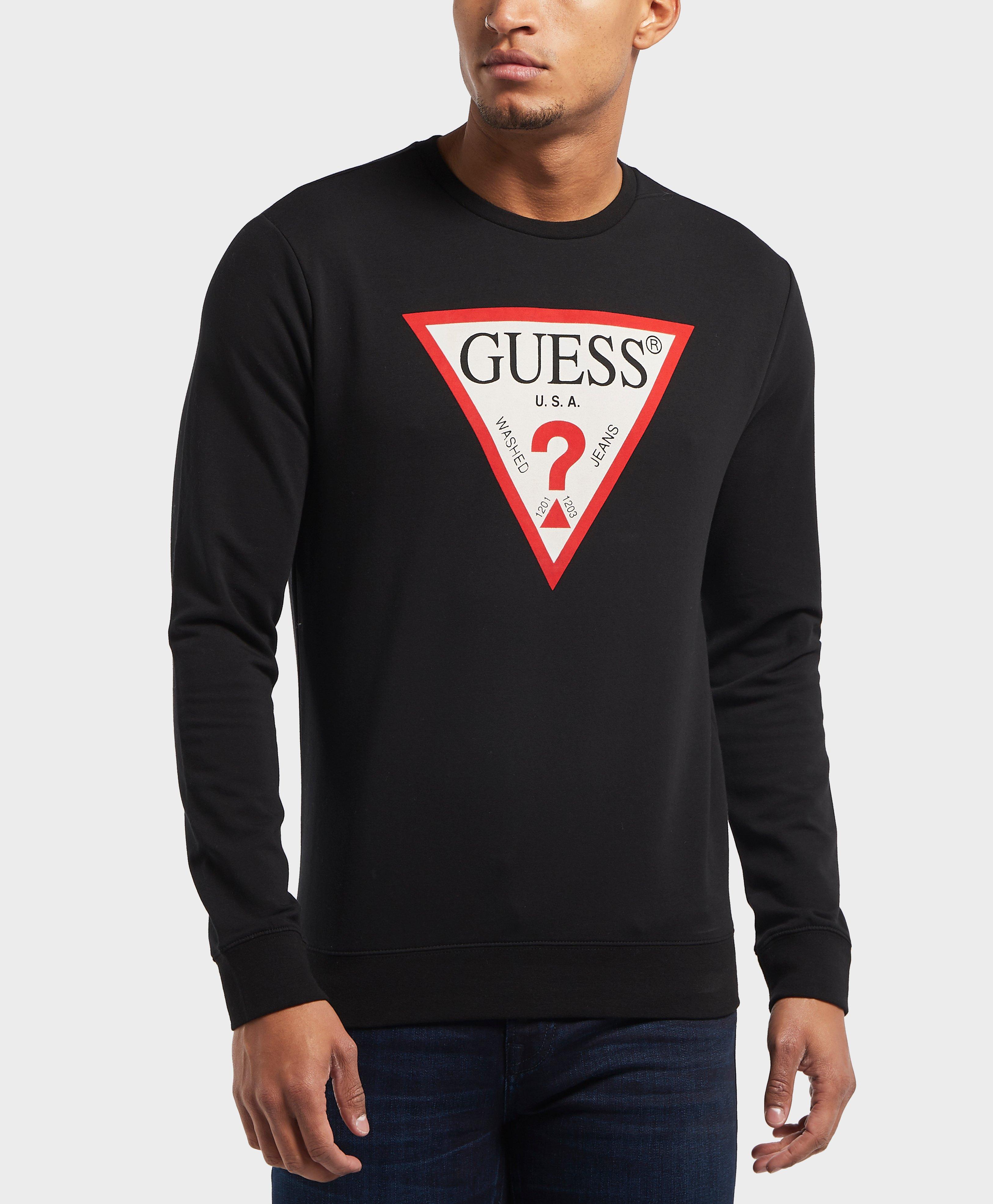guess triangle logo sweatshirt