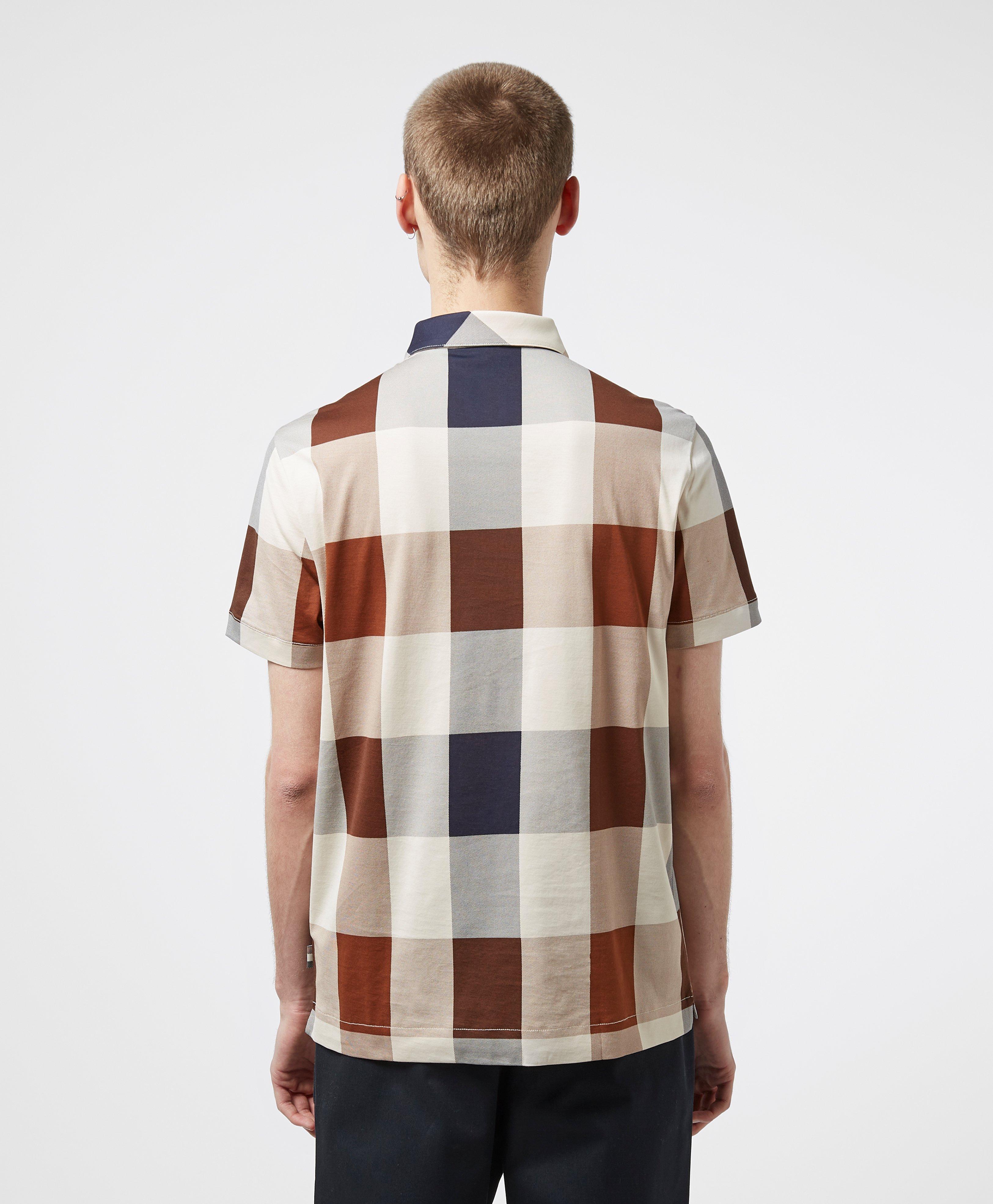 Aquascutum Wool Cody Oversize Check Short Sleeve Polo Shirt Brown for Men |  Lyst