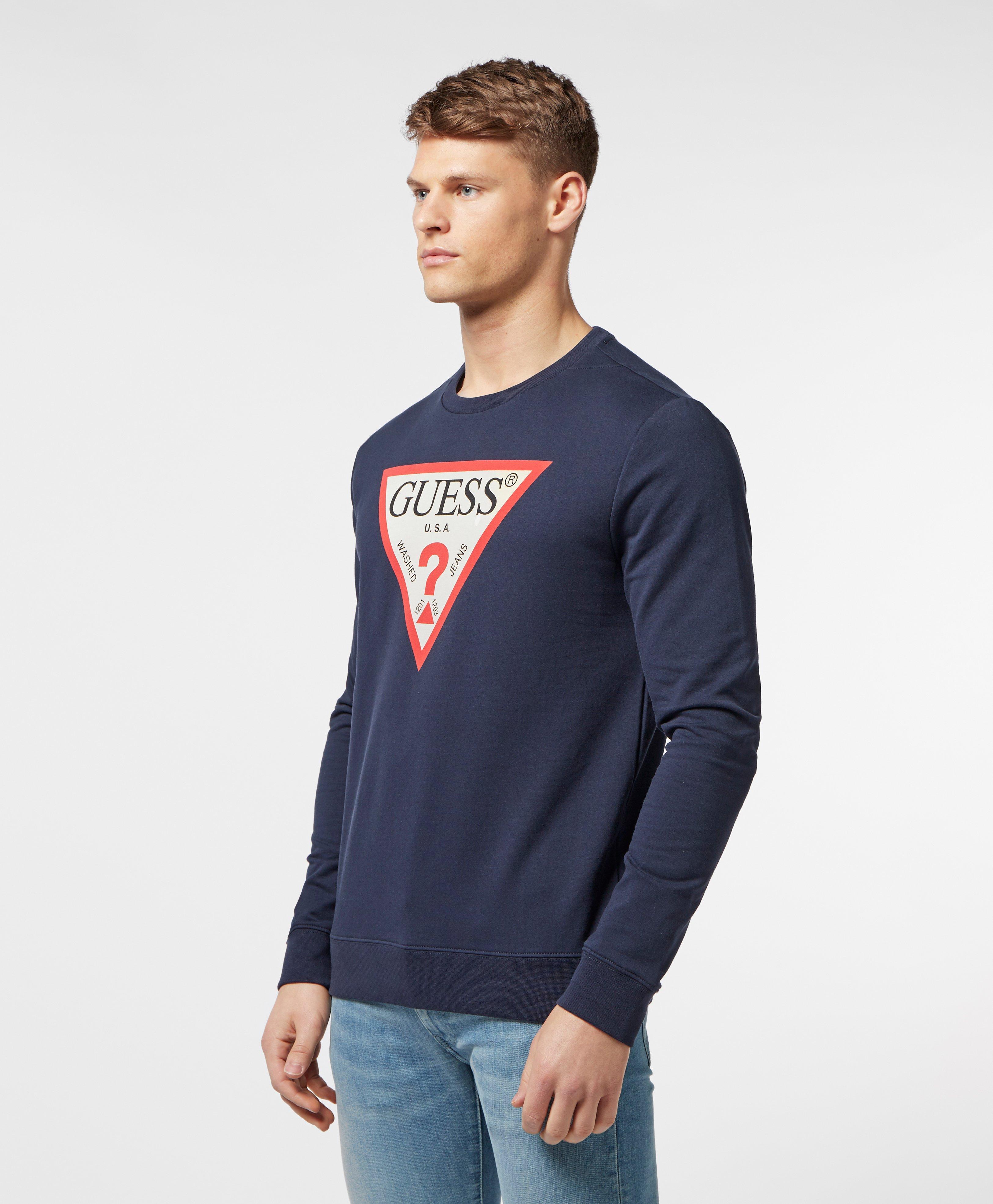 guess triangle logo sweatshirt