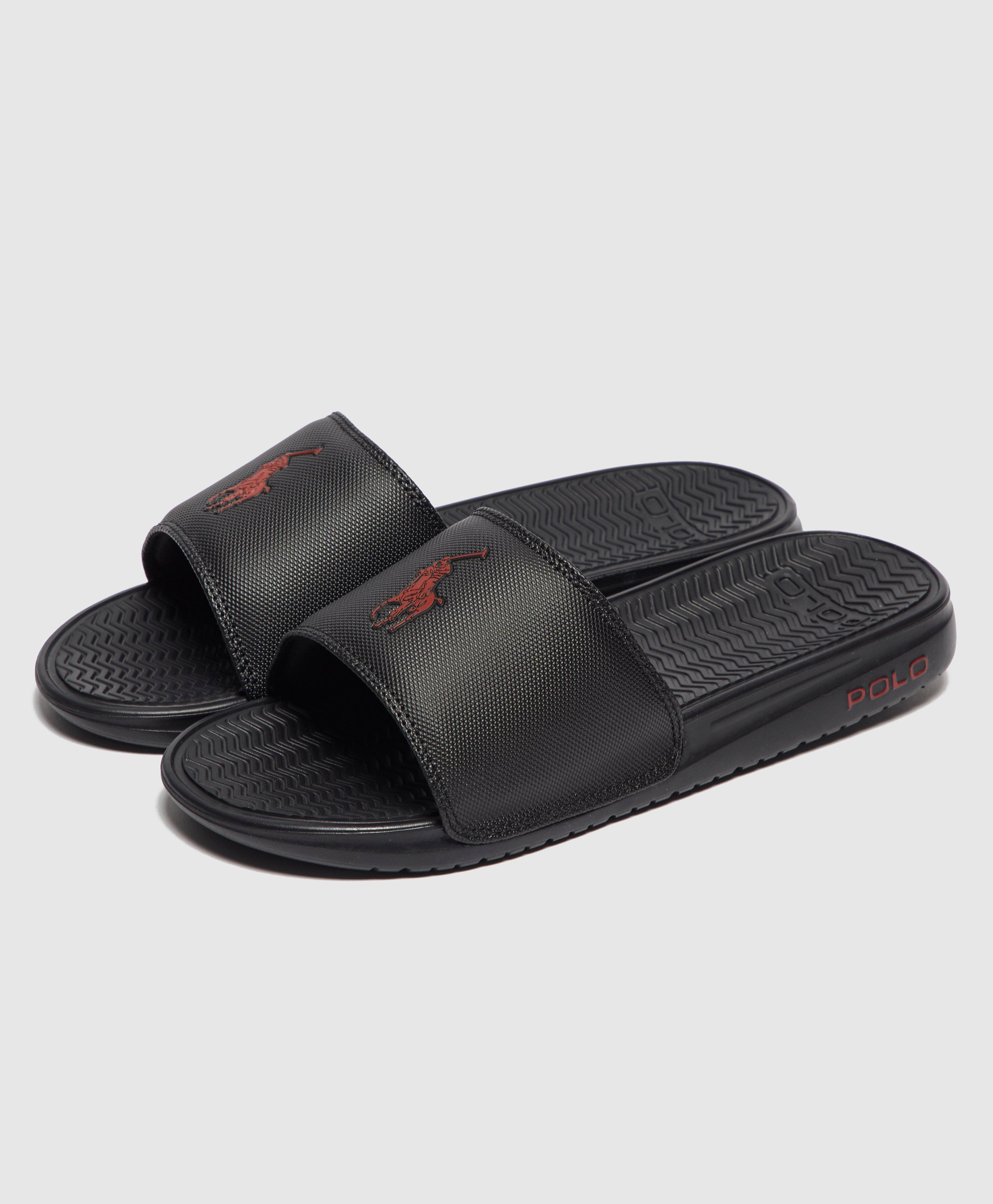 Polo Ralph Lauren Synthetic Rodwell Slides in Black for Men | Lyst
