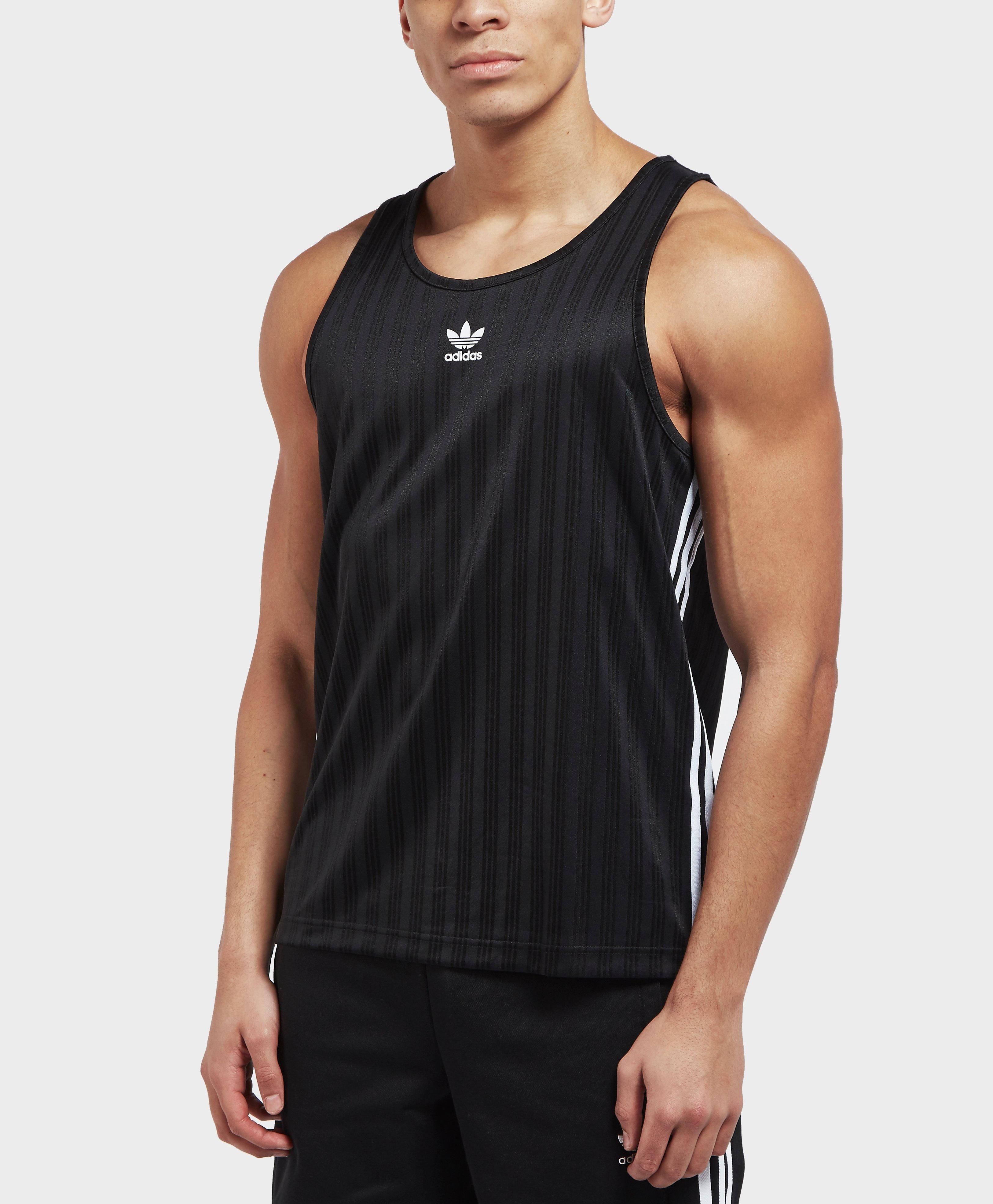 adidas Originals Synthetic Football Tank Top in Black for Men - Lyst