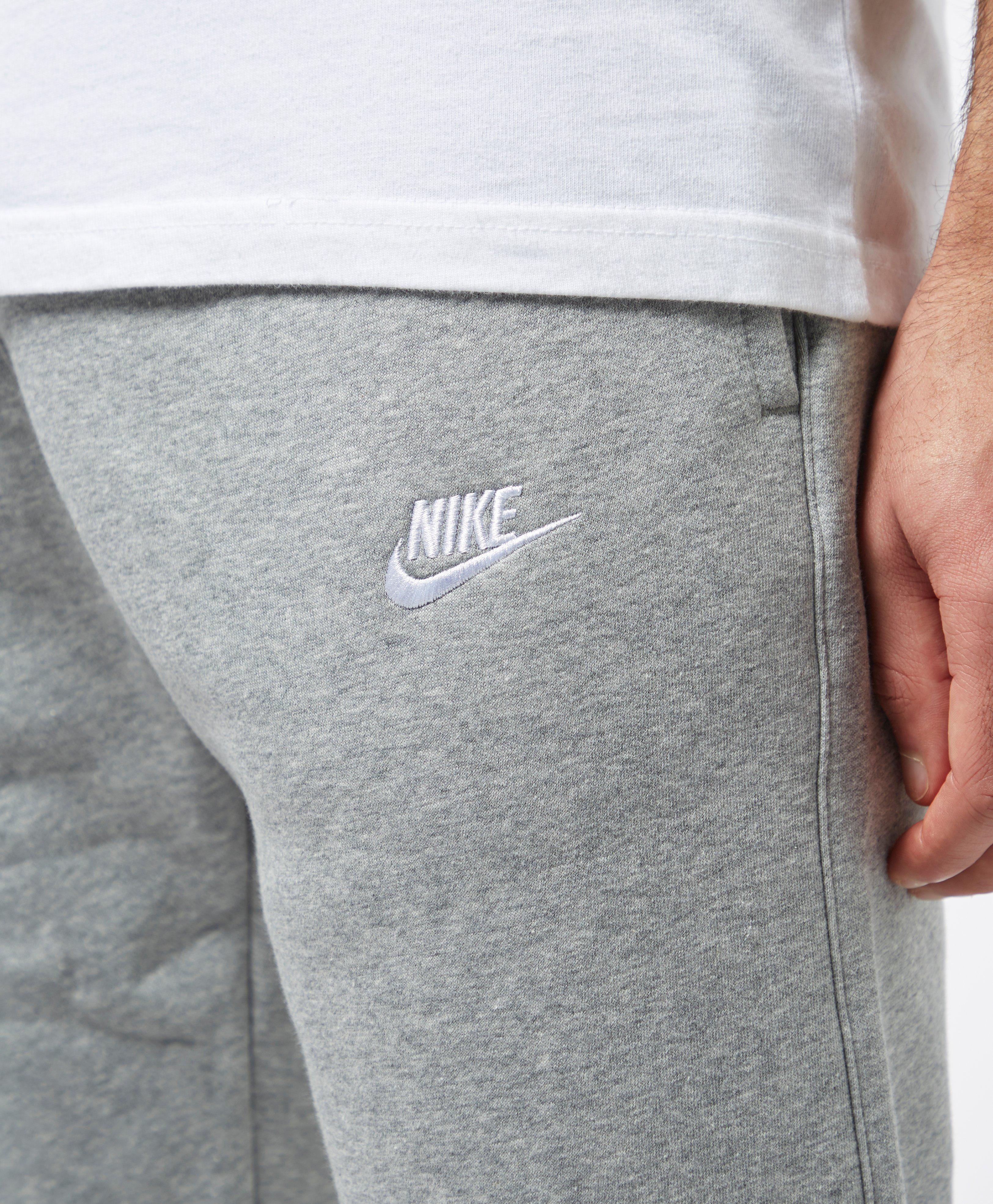 nike club cuffed fleece pants grey